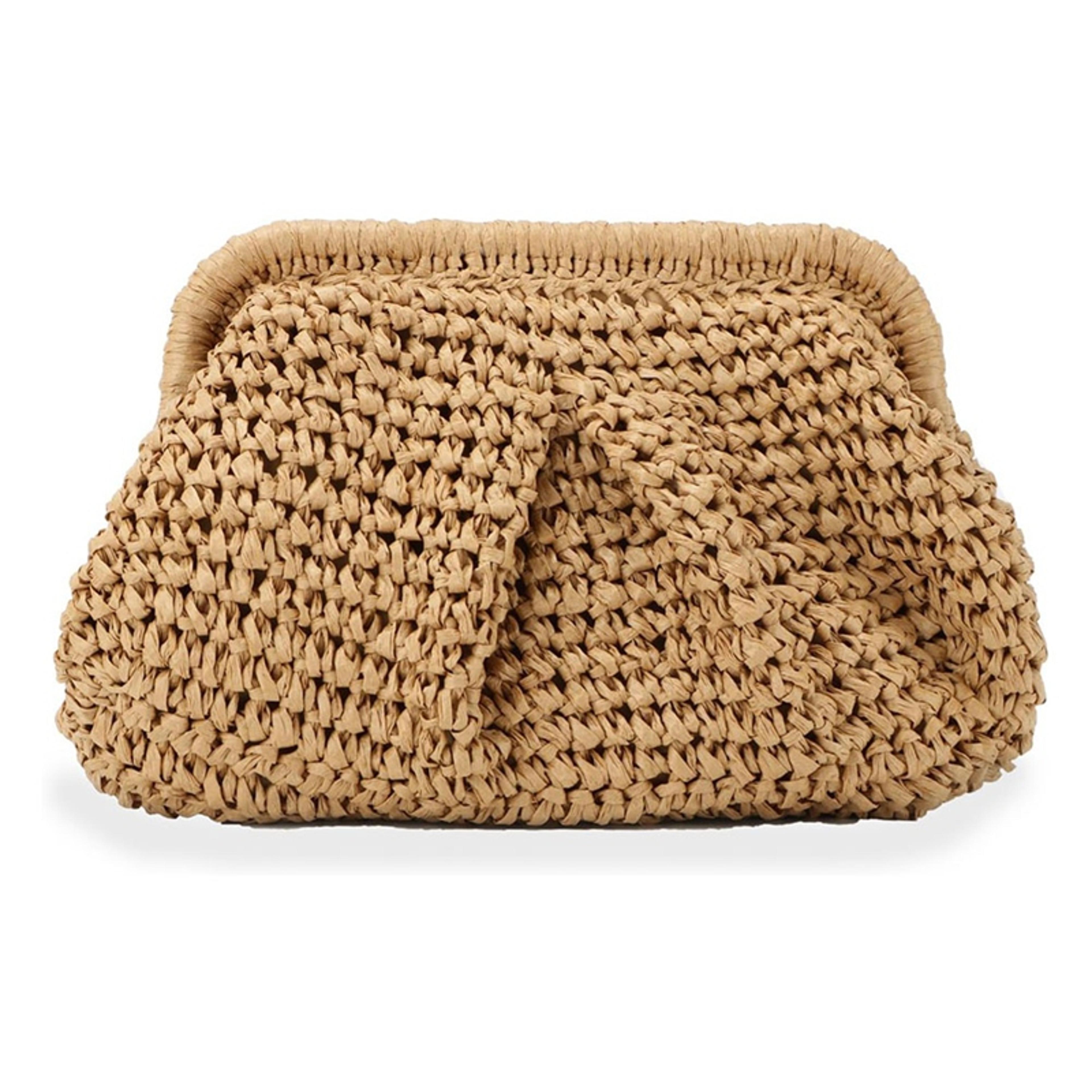 cloud woven straw crossbody bag for women summer beach purse shoulder handbag