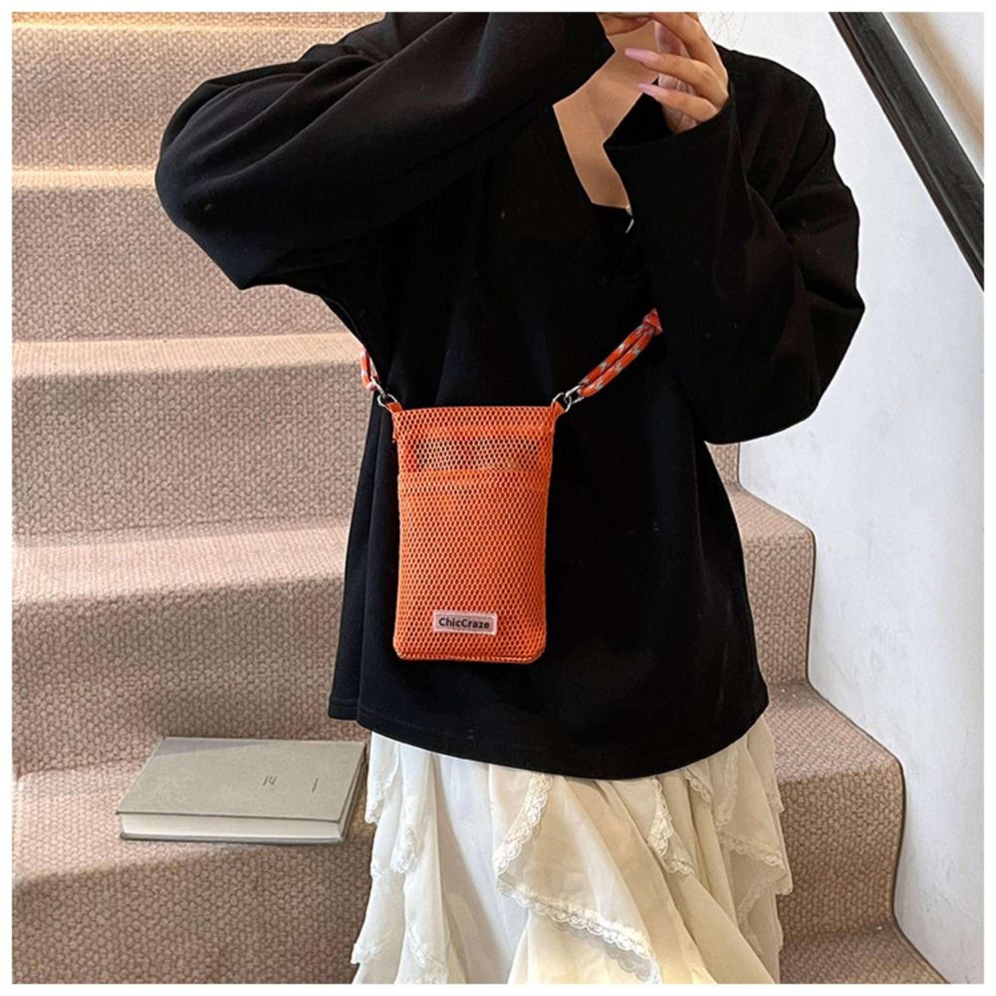 nylon crossbody bag lightweight mesh phone shoulder purse for everyday travel