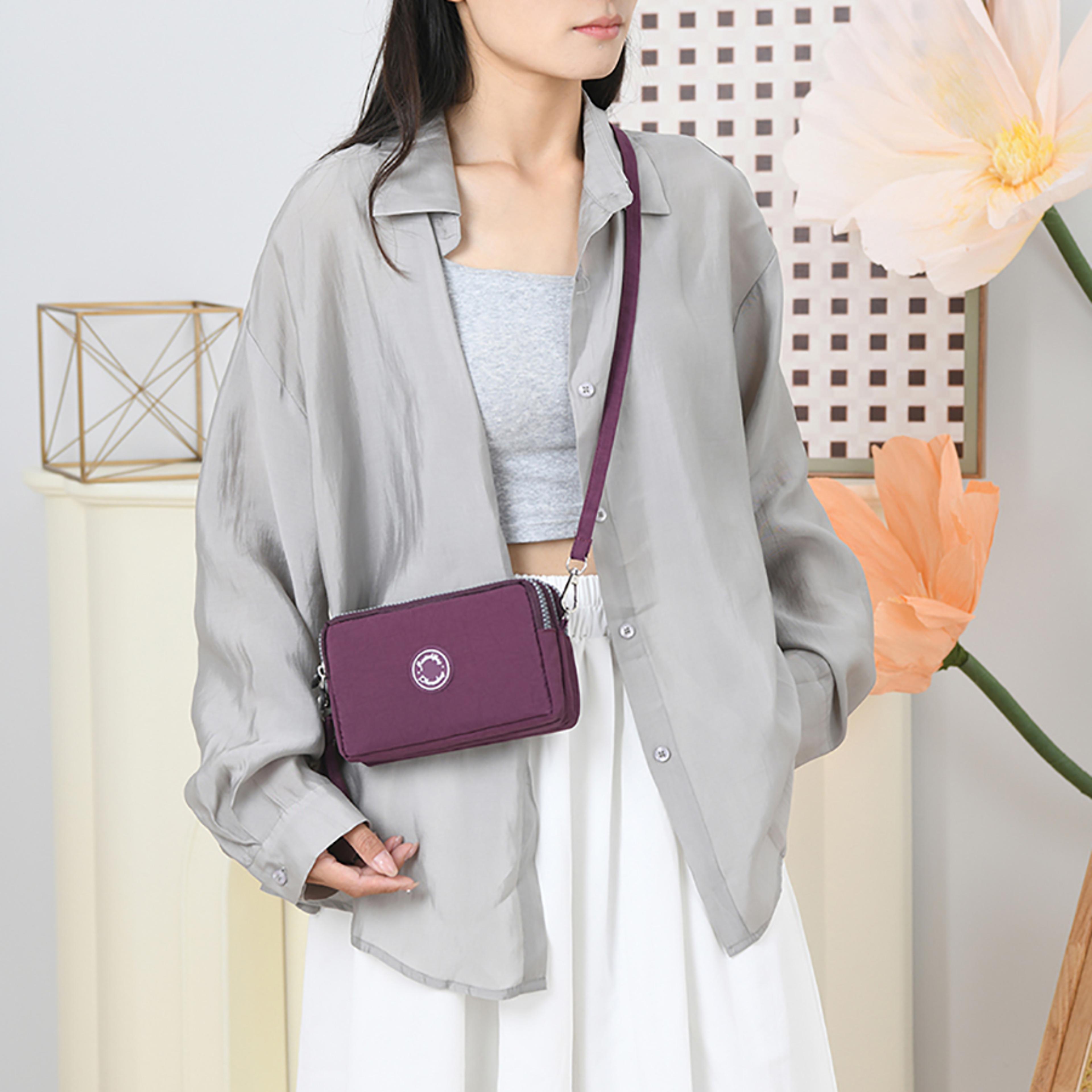canvas crossbody phone bag for women small crossbody wallet purse with wrist strap