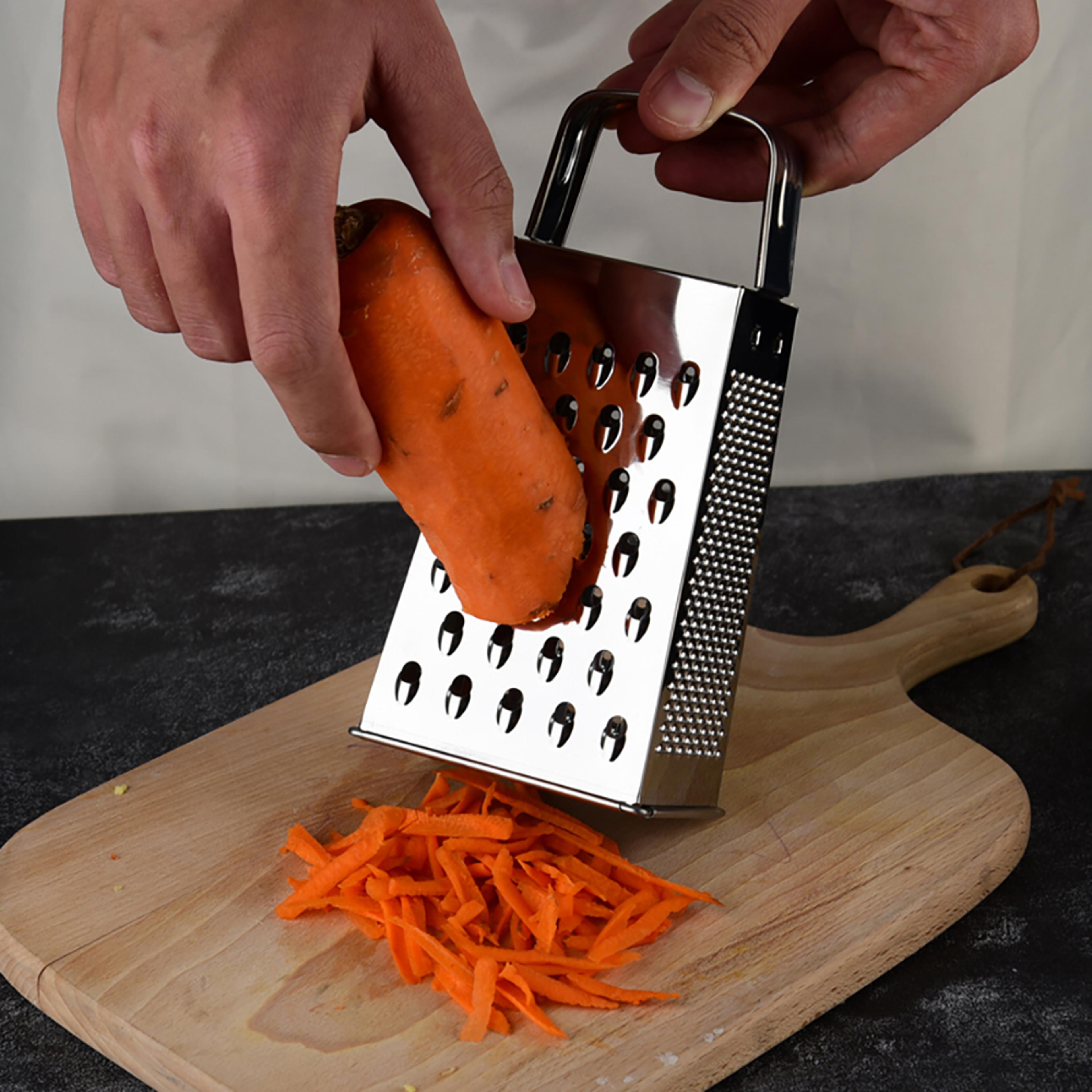 stainless steel box grater multi purpose cheese grater & vegetable slicer