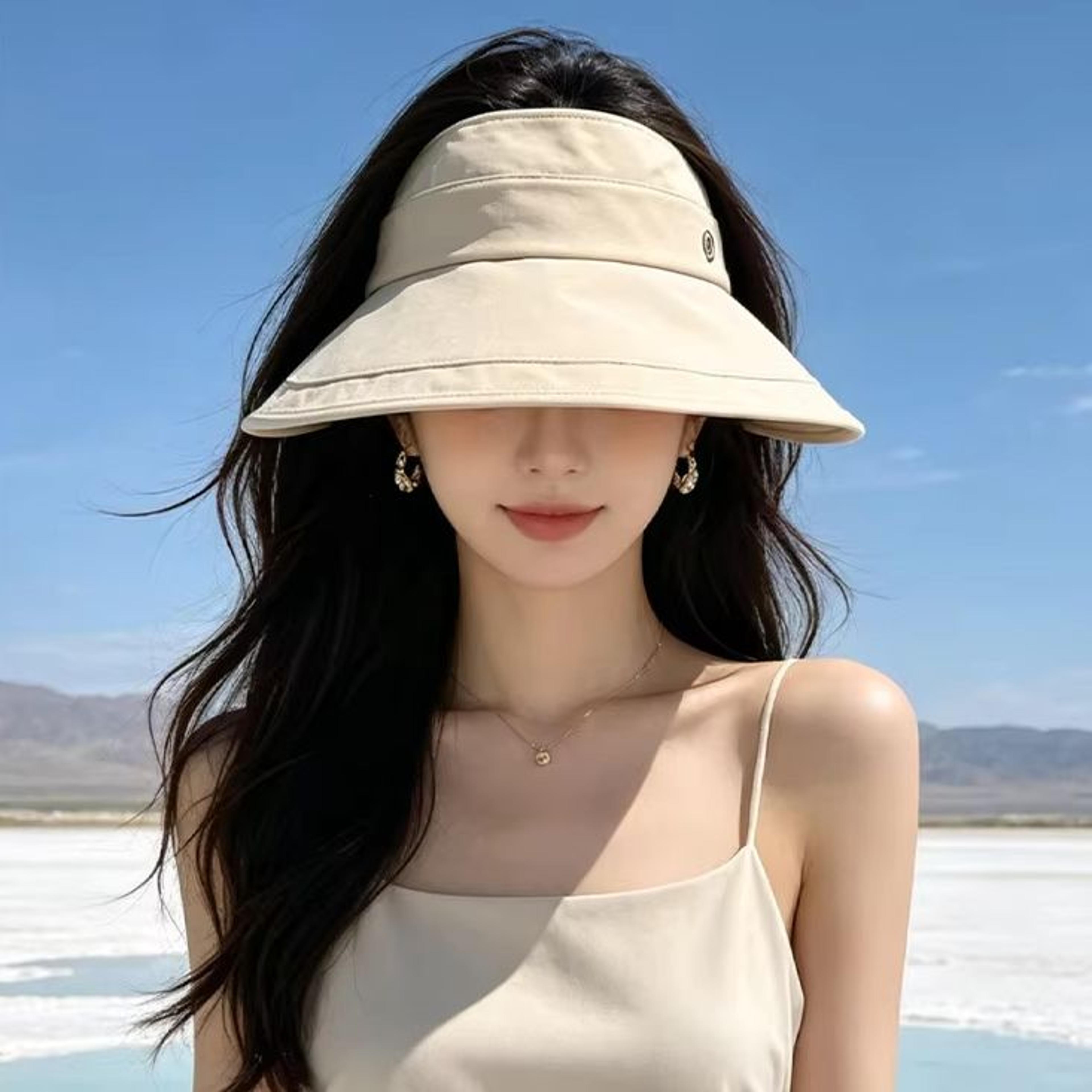 women's wide brim sun hat with full face shade uv protection summer outdoor cap
