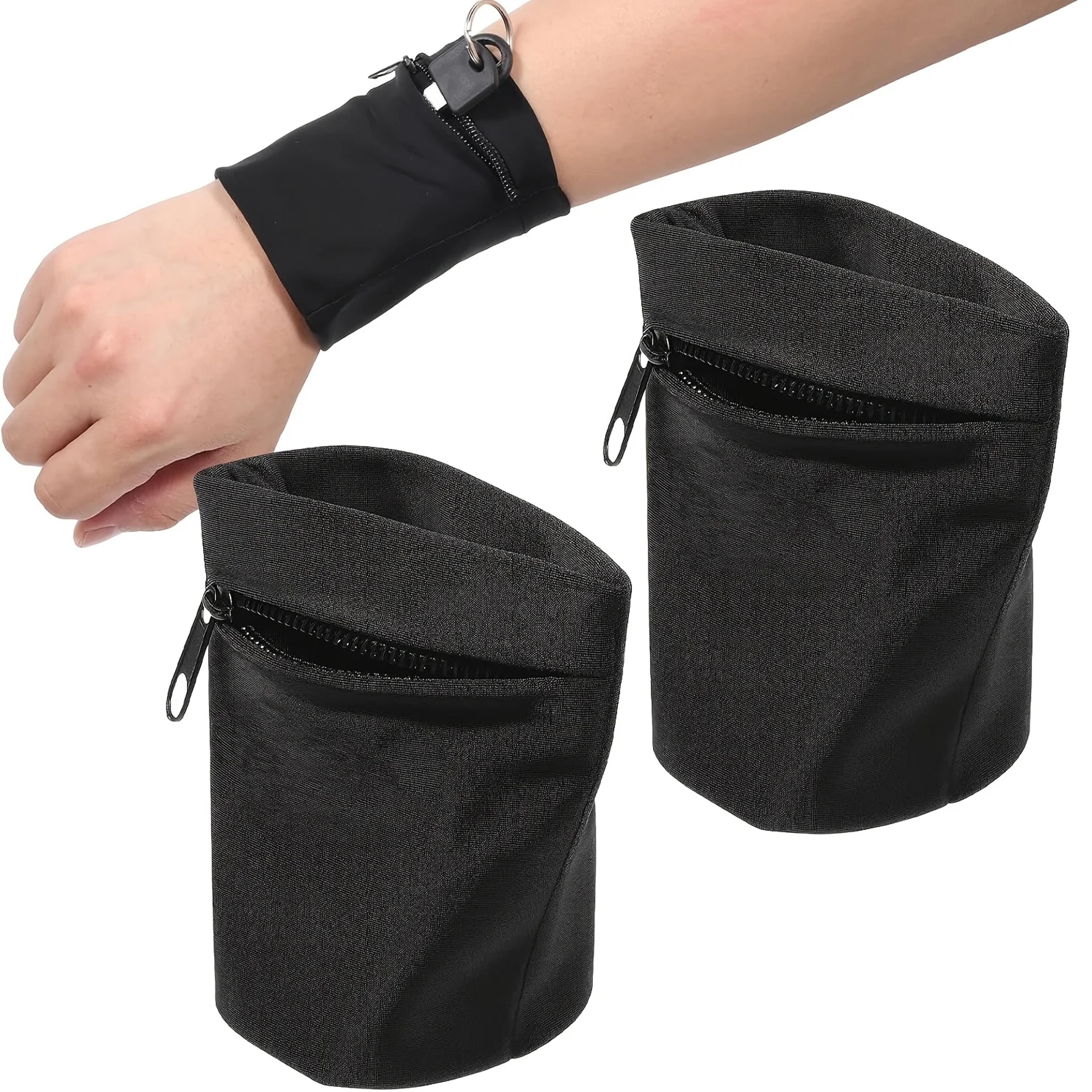 active grip running wrist pouch phone & key holder with secure zipper for fitness, cycling & training