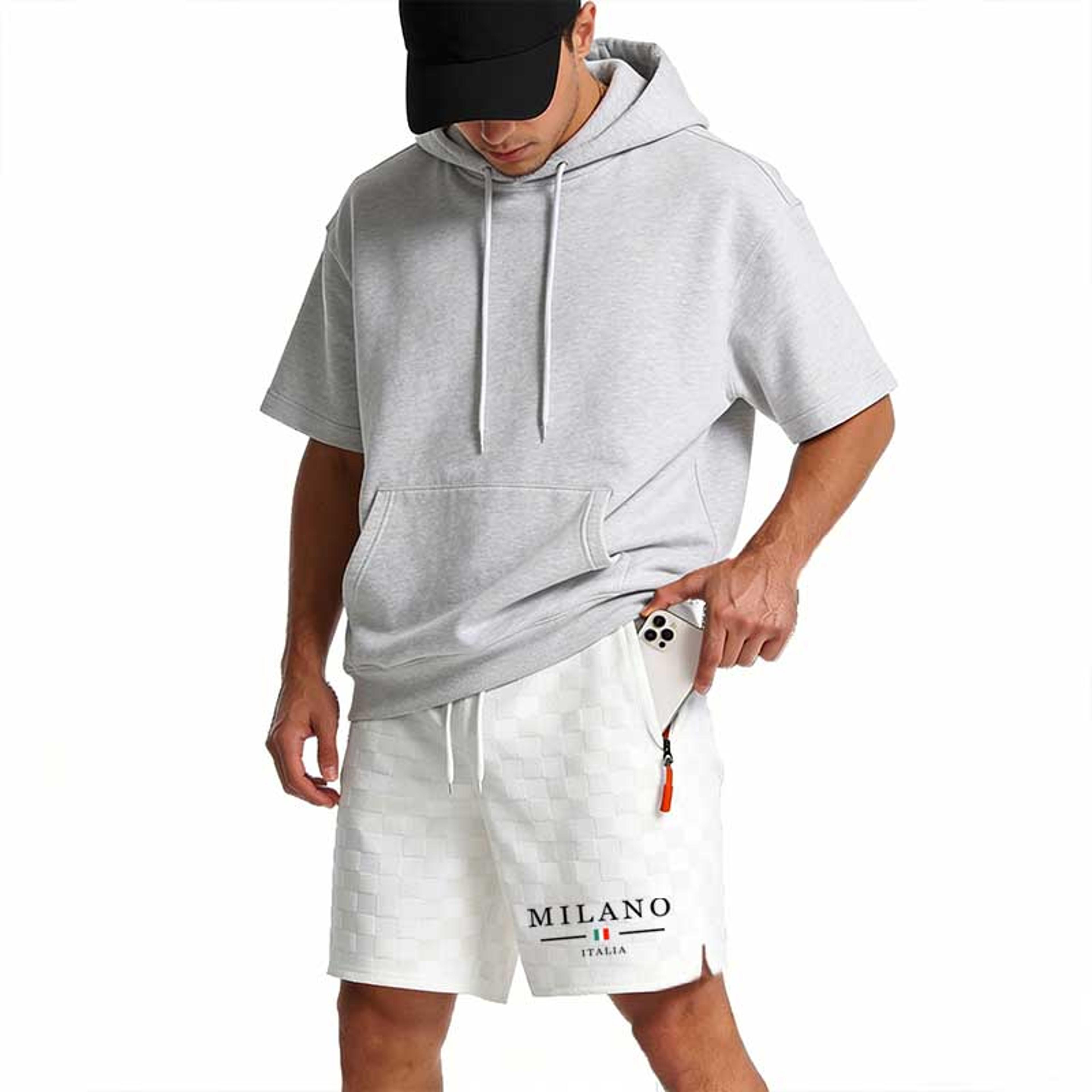 men's zipper pocket shorts lightweight athletic casual beach shorts