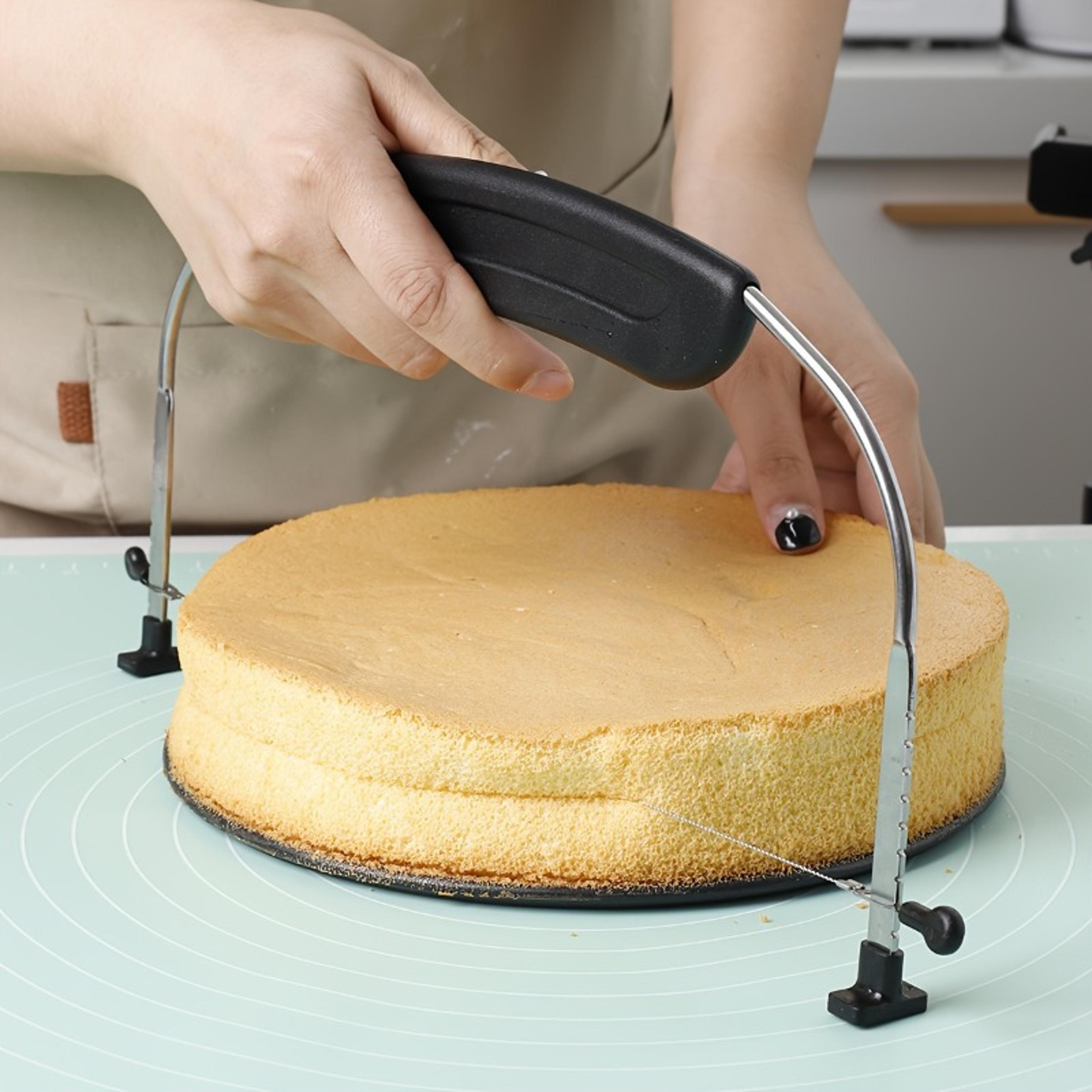adjustable cake slicer & cake leveler with measuring scale stainless steel cake cutter
