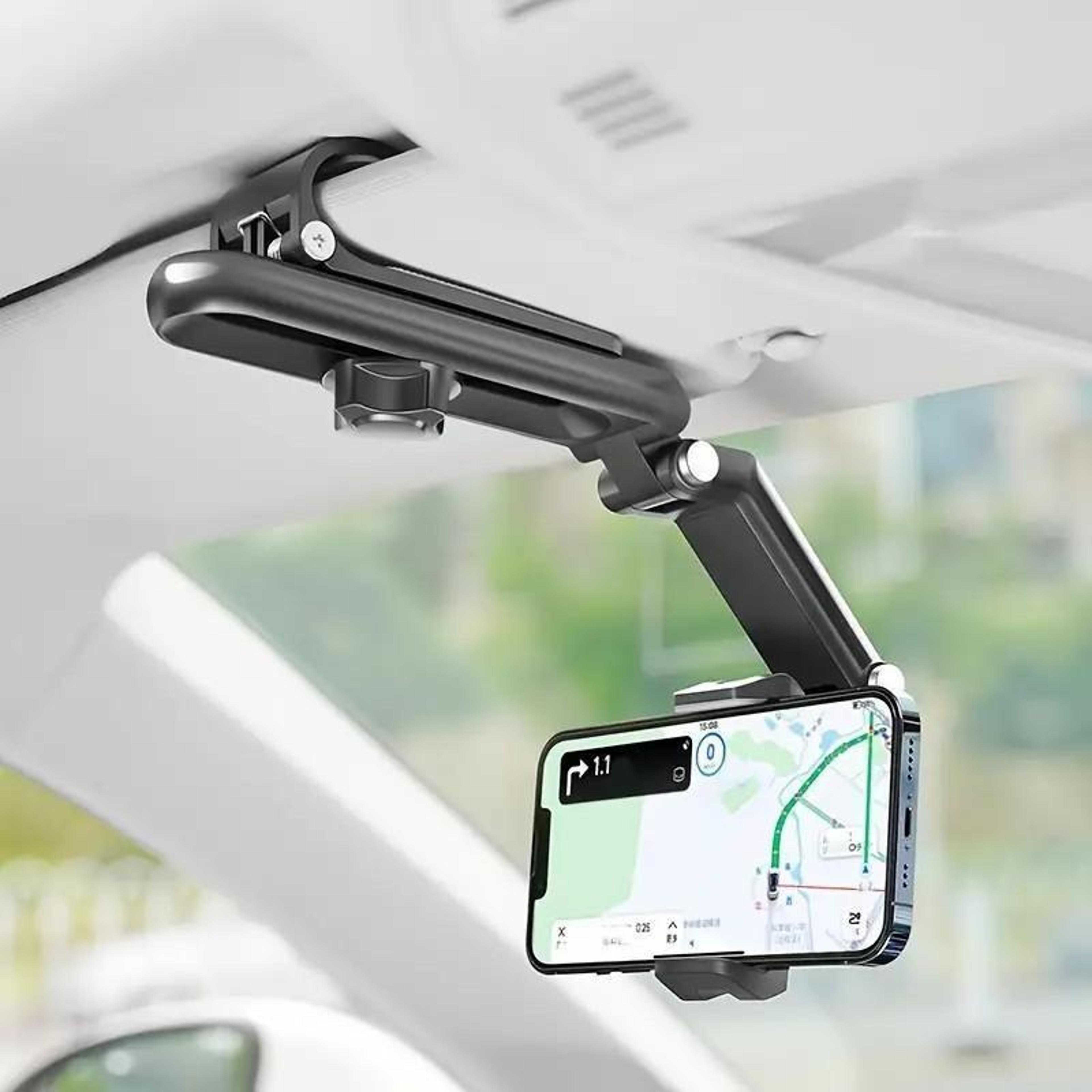 sun visor phone holder with rotating universal car phone mount