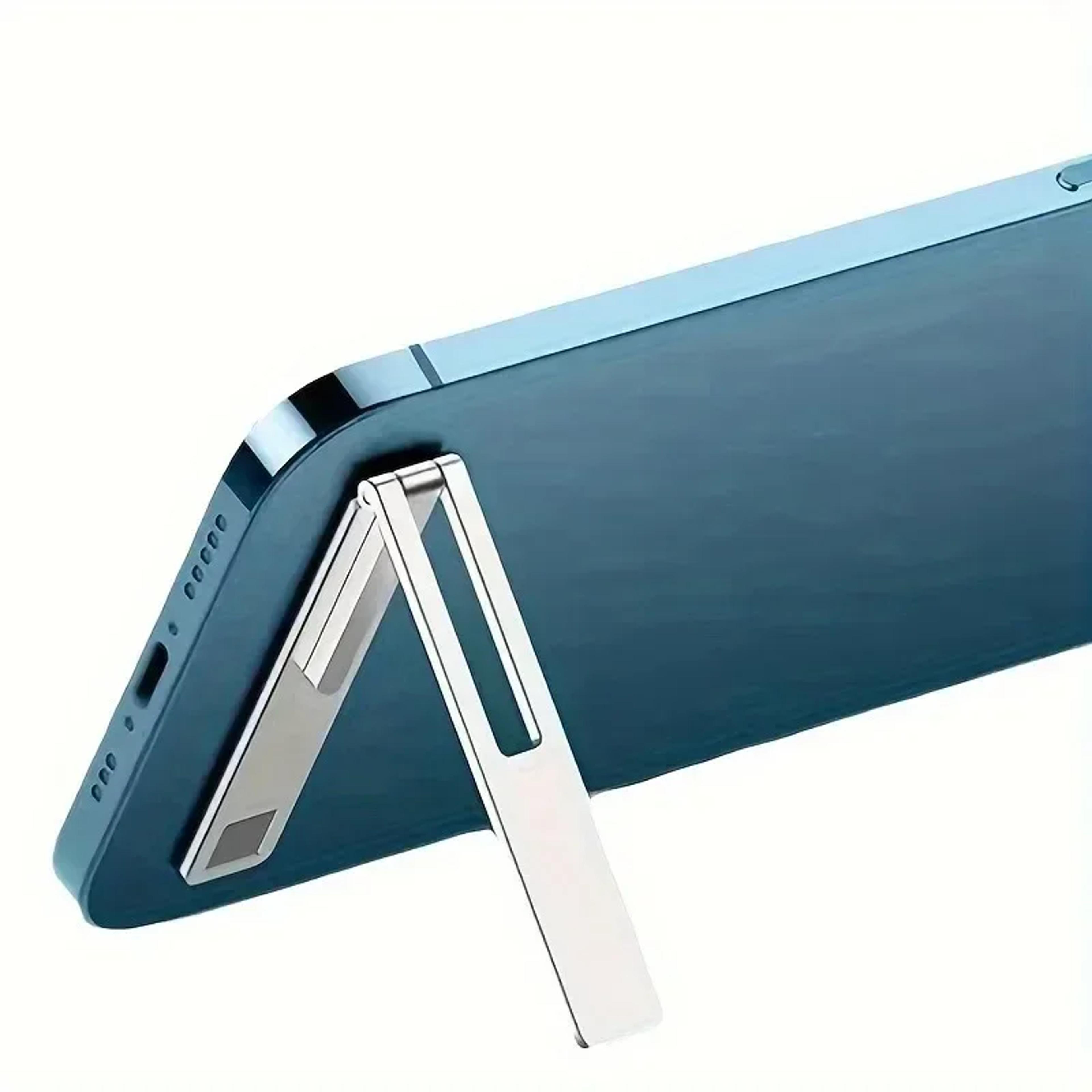 ultra slim phone stand metal foldable phone stand with adhesive back for hands free viewing