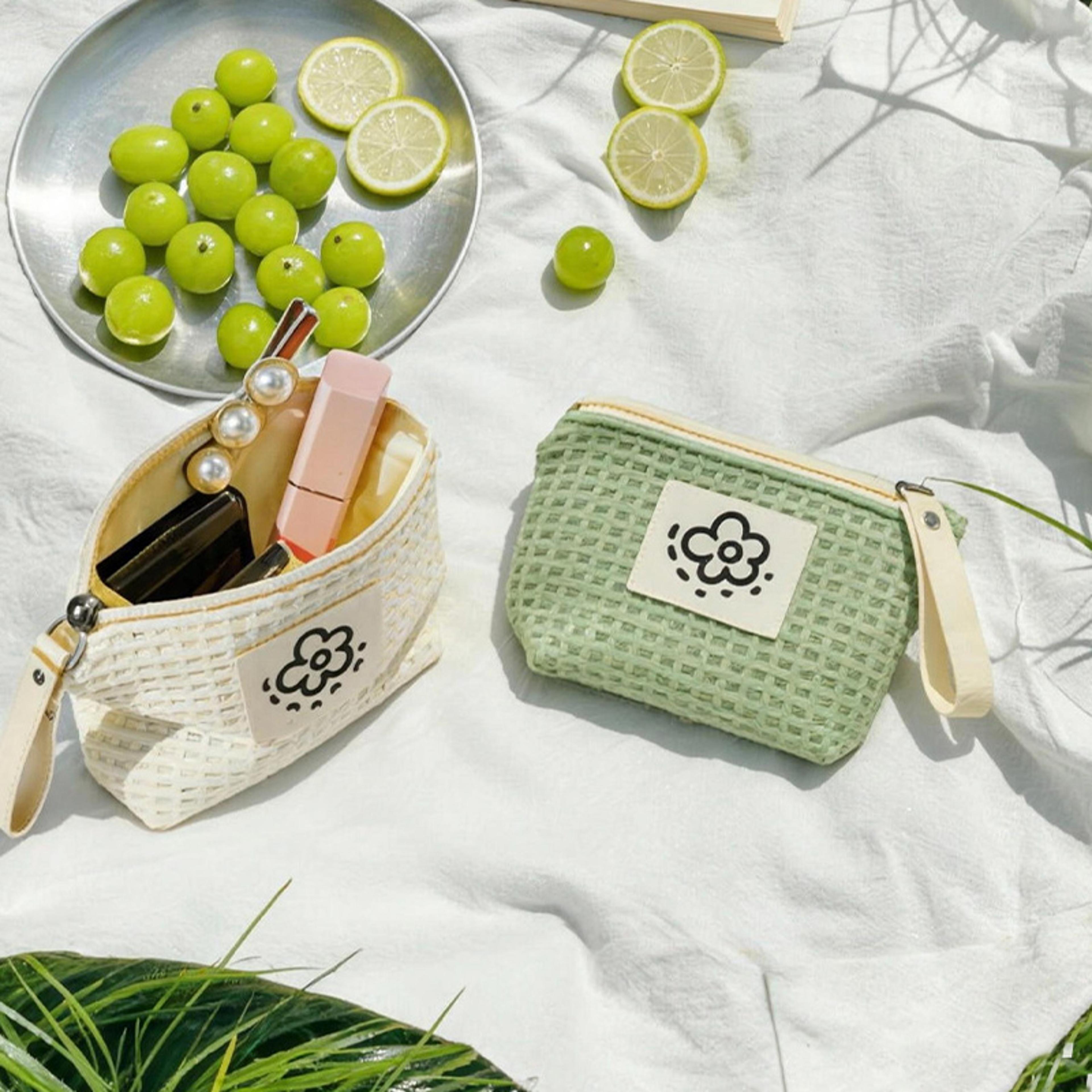 japanese floral coin purse for women cute mini wristlet pouch for coins, lipstick & small essentials
