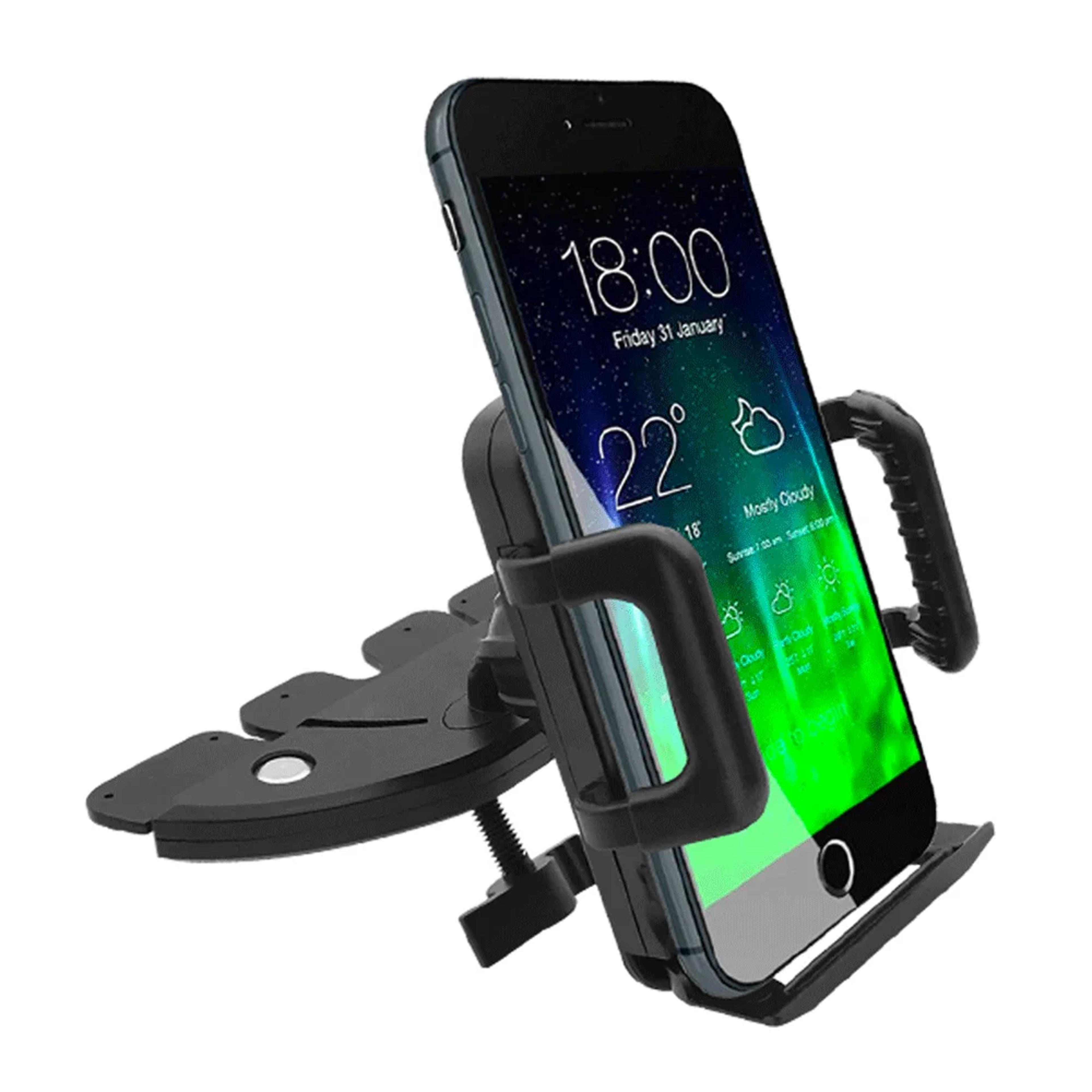 universal cd slot phone mount rotation car phone holder for iphone, samsung & gps