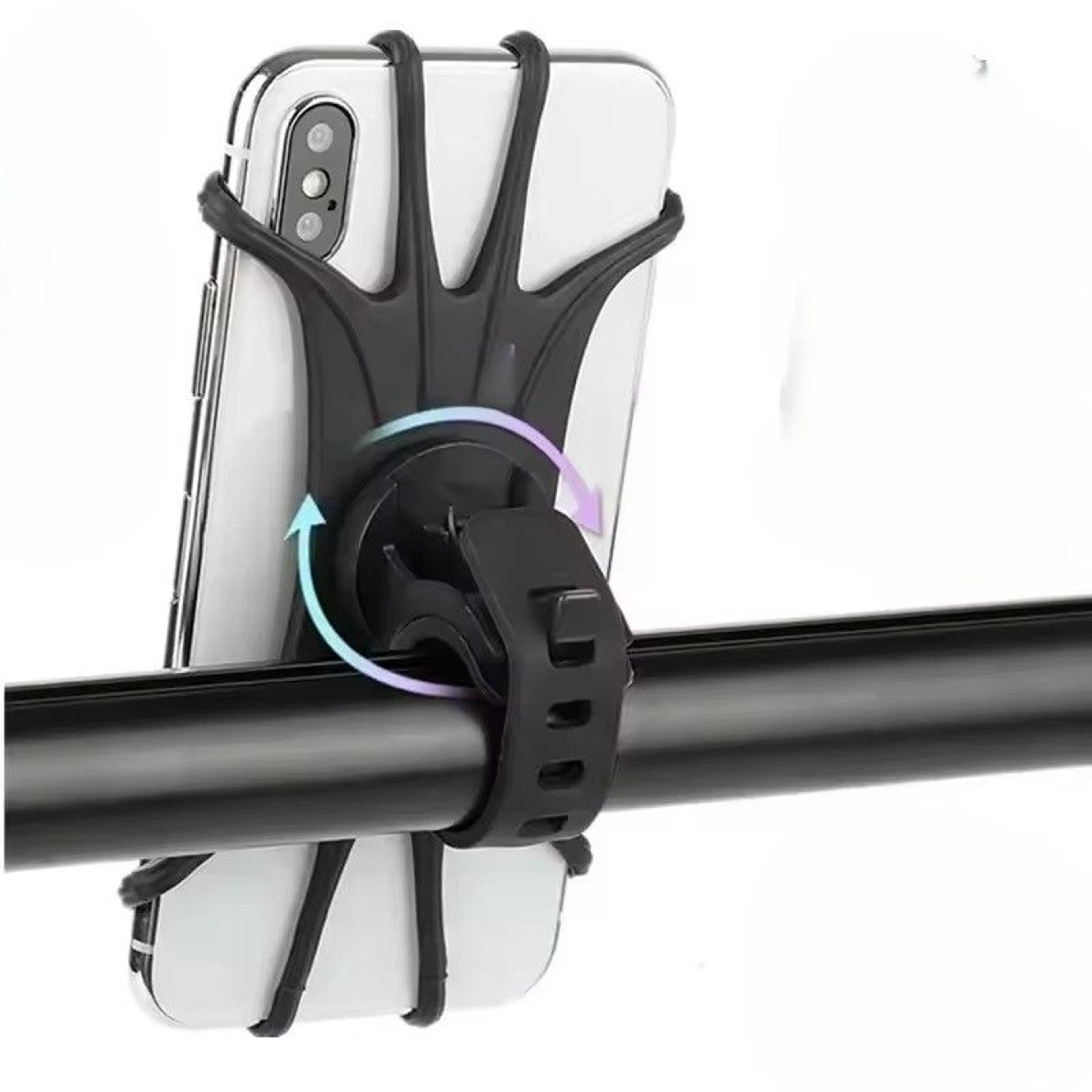 universal bike phone mount silicone handlebar holder for bicycle & motorcycle gps smartphones