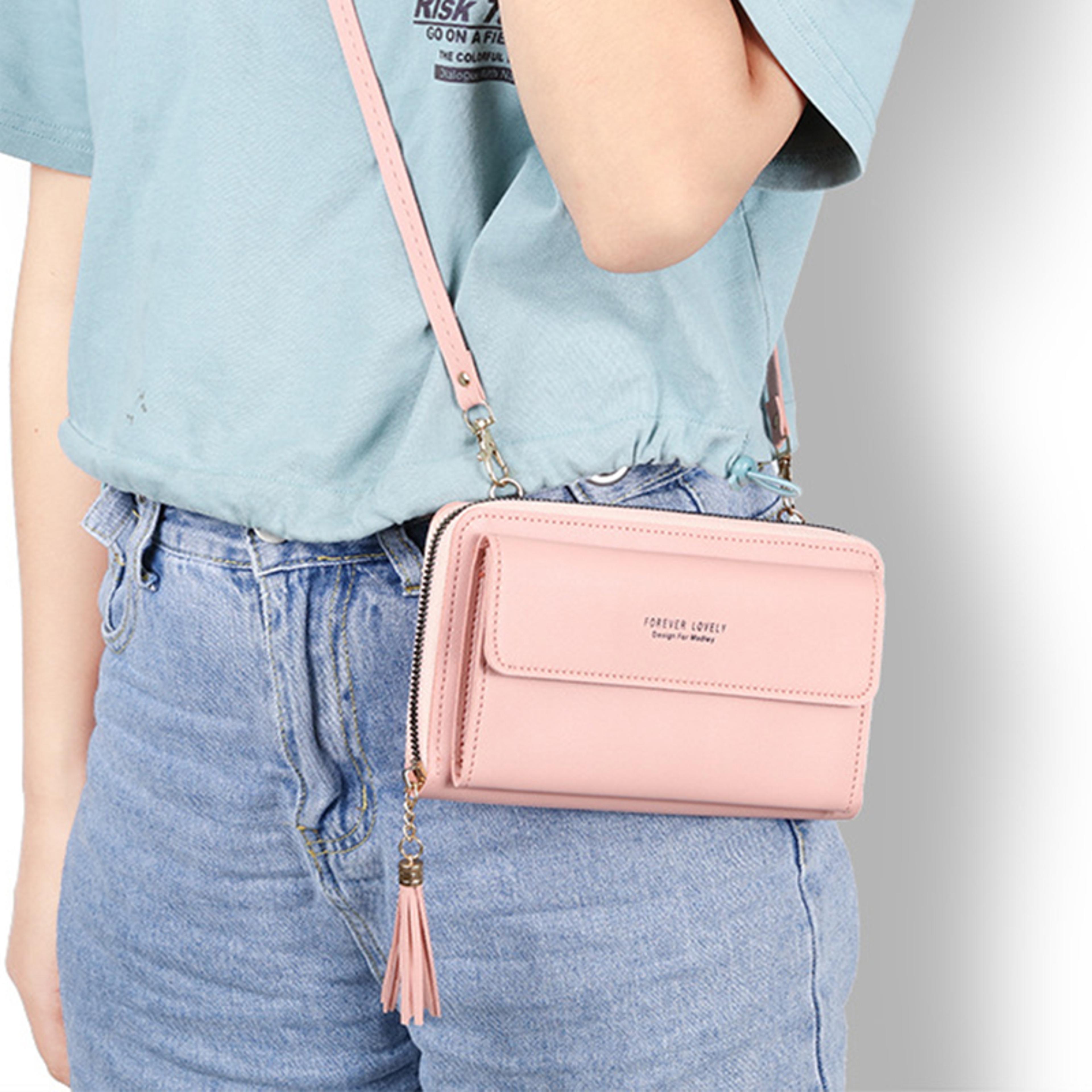 large capacity crossbody phone bag with wallet pockets for women lightweight cell phone purse