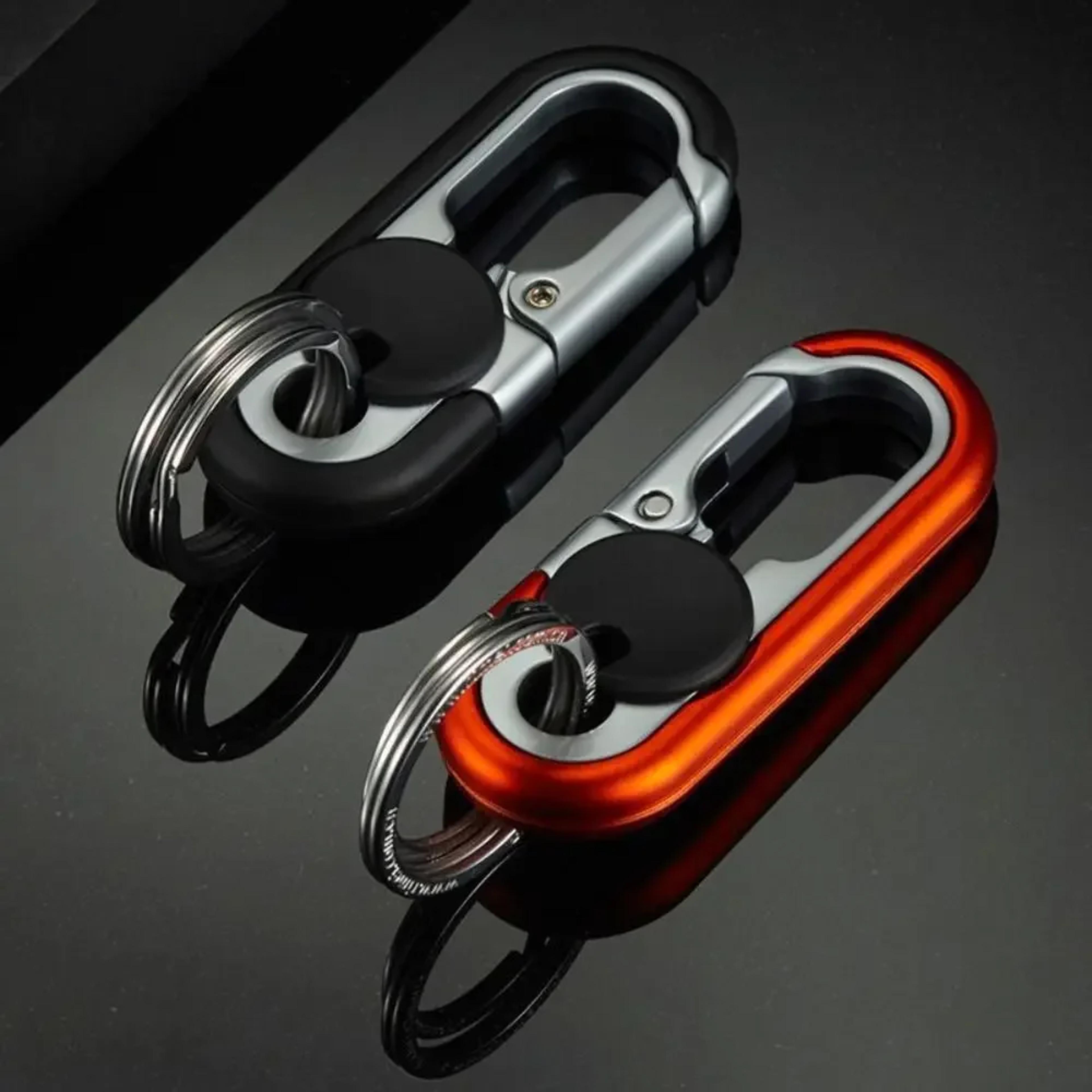 executive metal keychain double ring car key holder for men durable business key chain gift