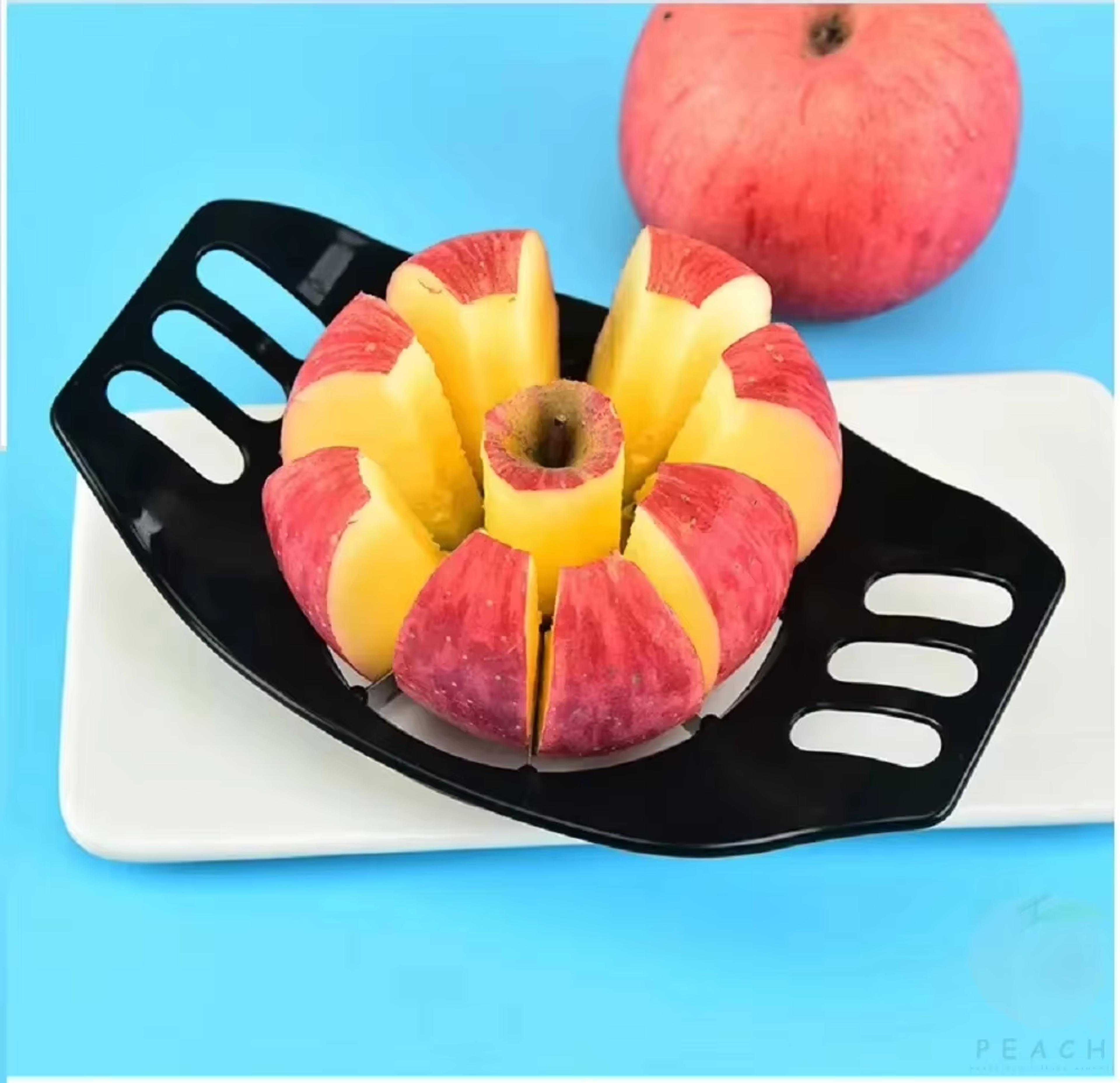 premium stainless steel apple cutter & apple slicer with corer ergonomic fruit divider