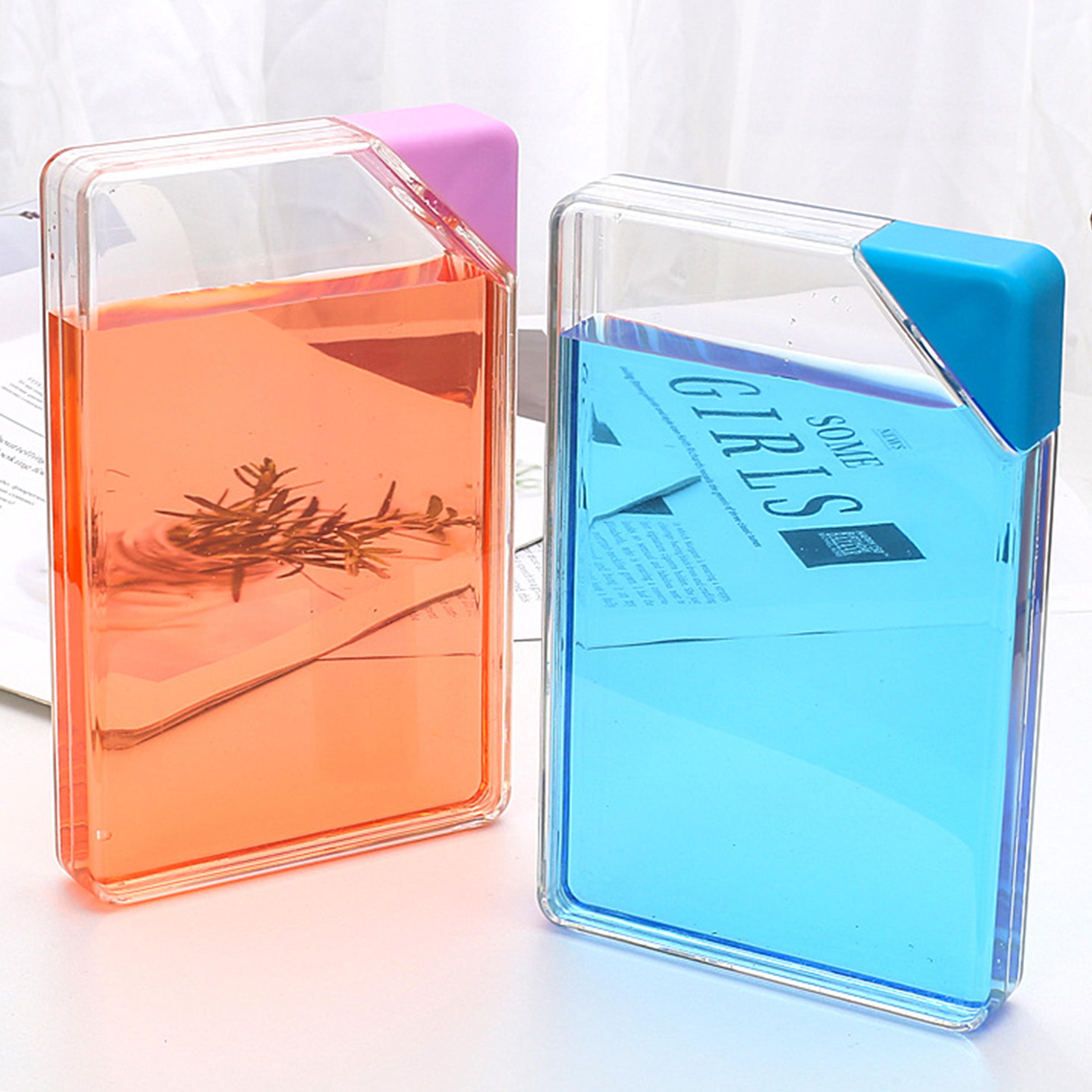 flat water bottle reusable slim water bottle for travel, gym, hiking & everyday hydration