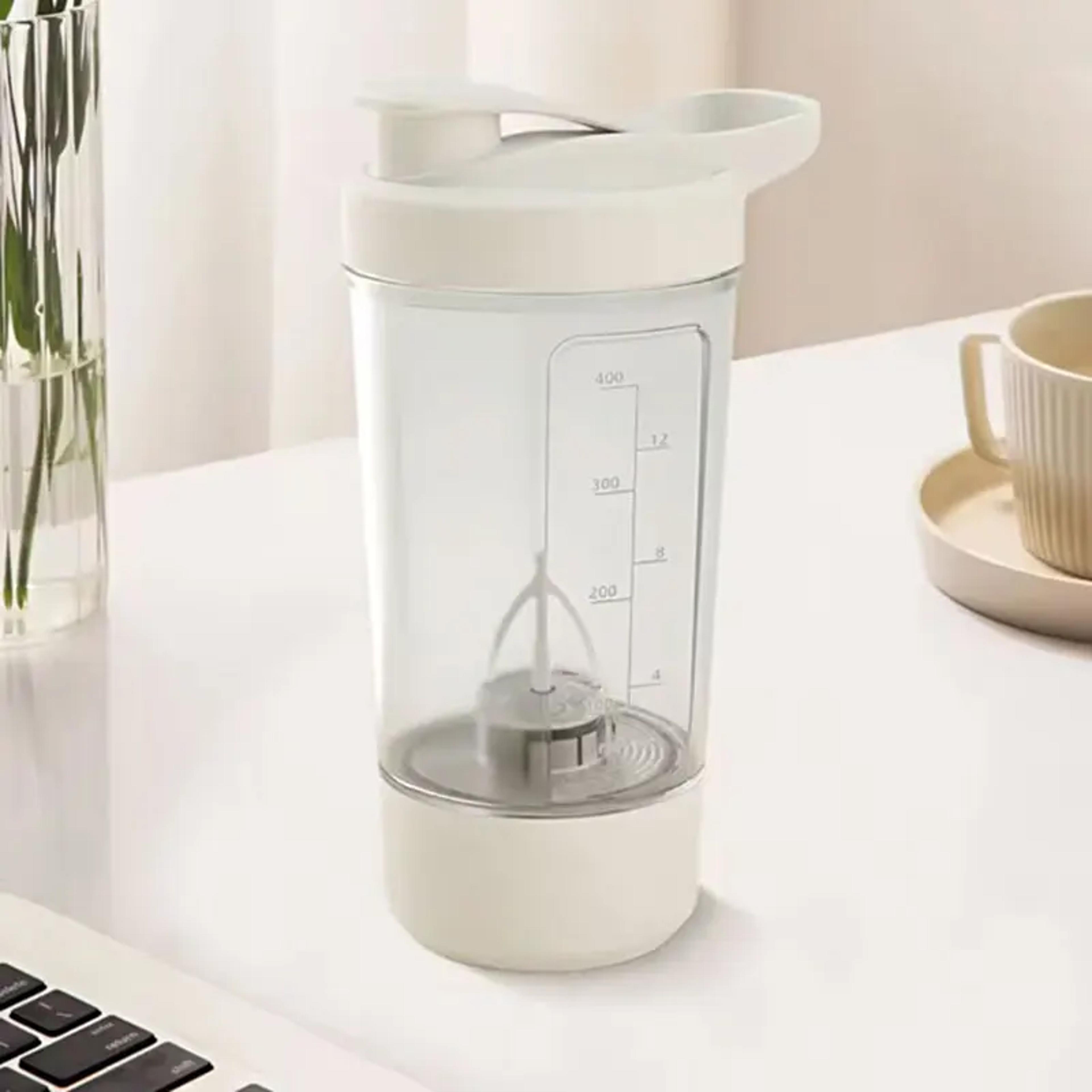 usb rechargeable self stirring mug electric protein shaker bottle with measuring scale