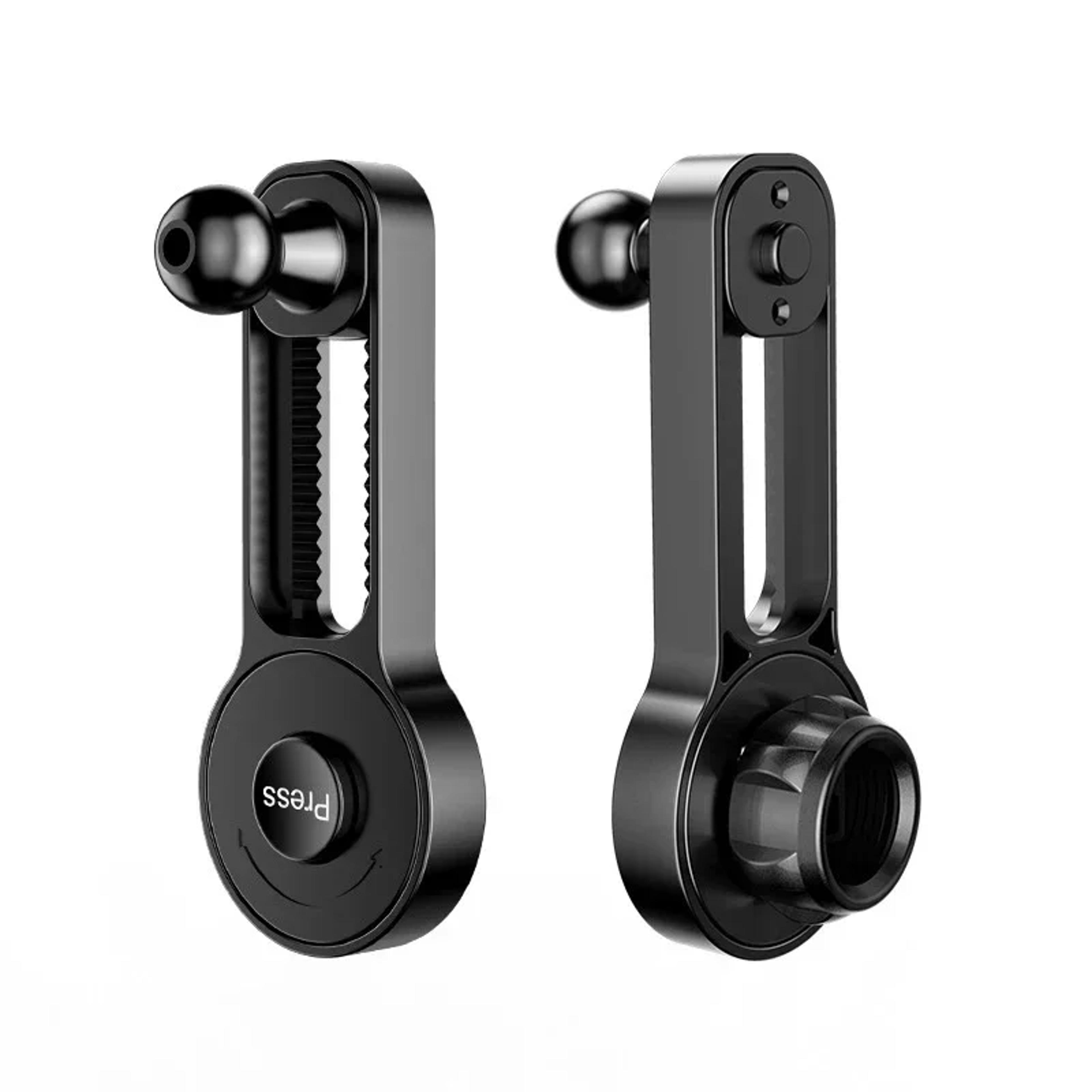 car phone holder with adjustable extension arm for ball mount dashboard screen