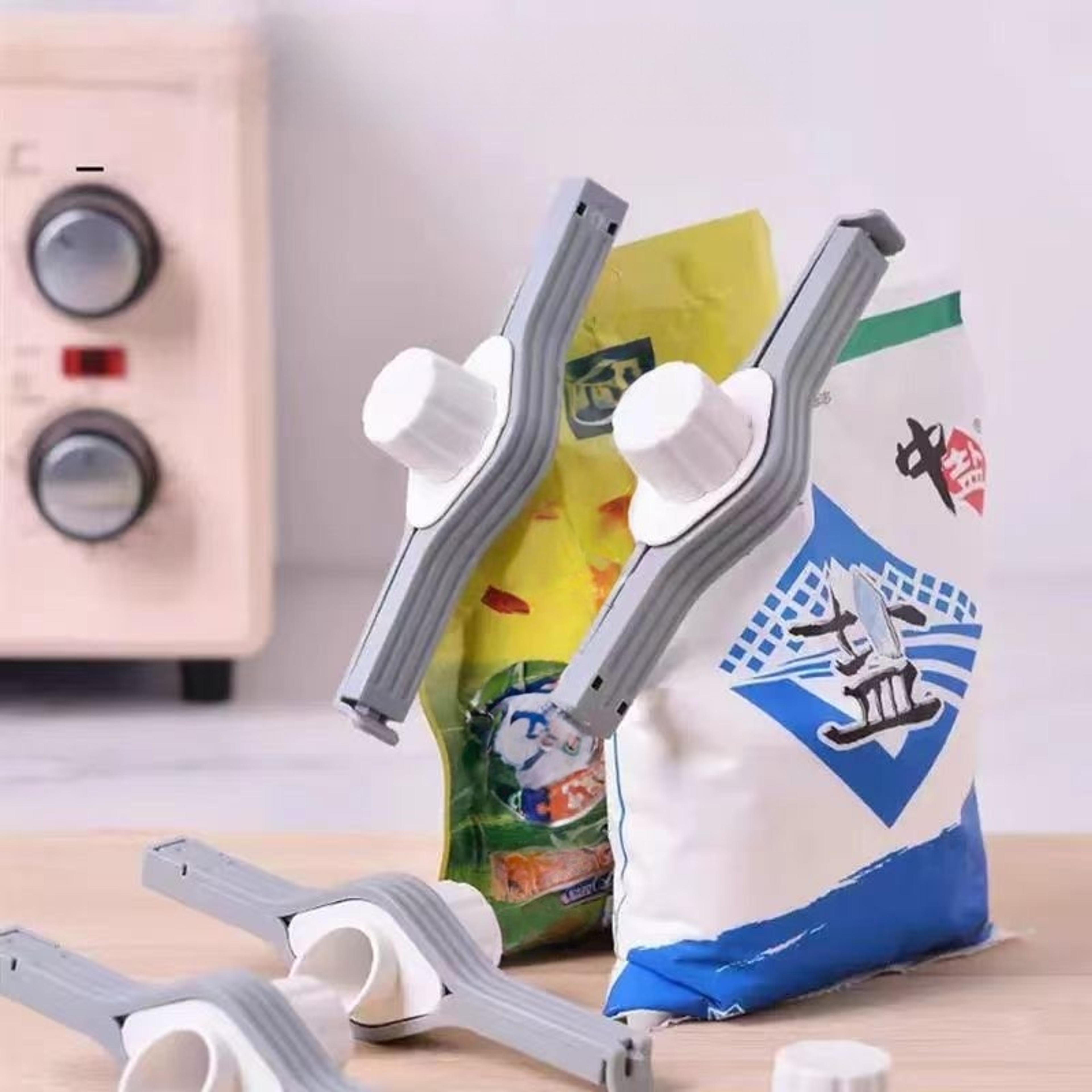 twist lock food bag sealer clip reusable airtight kitchen bag clip for snacks, spices & powder