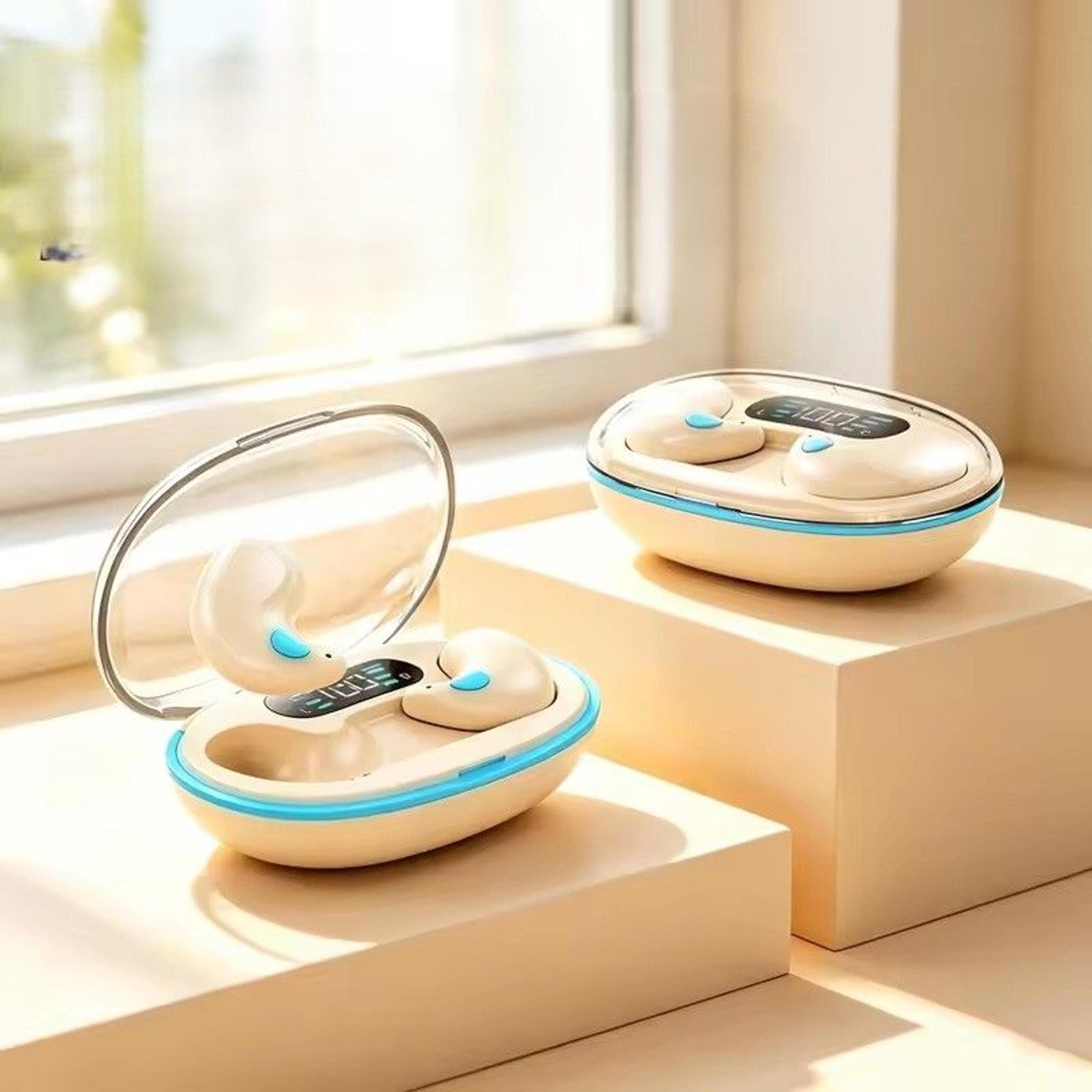 bluetooth wireless earbuds with noise cancelling, hifi stereo & sport fit