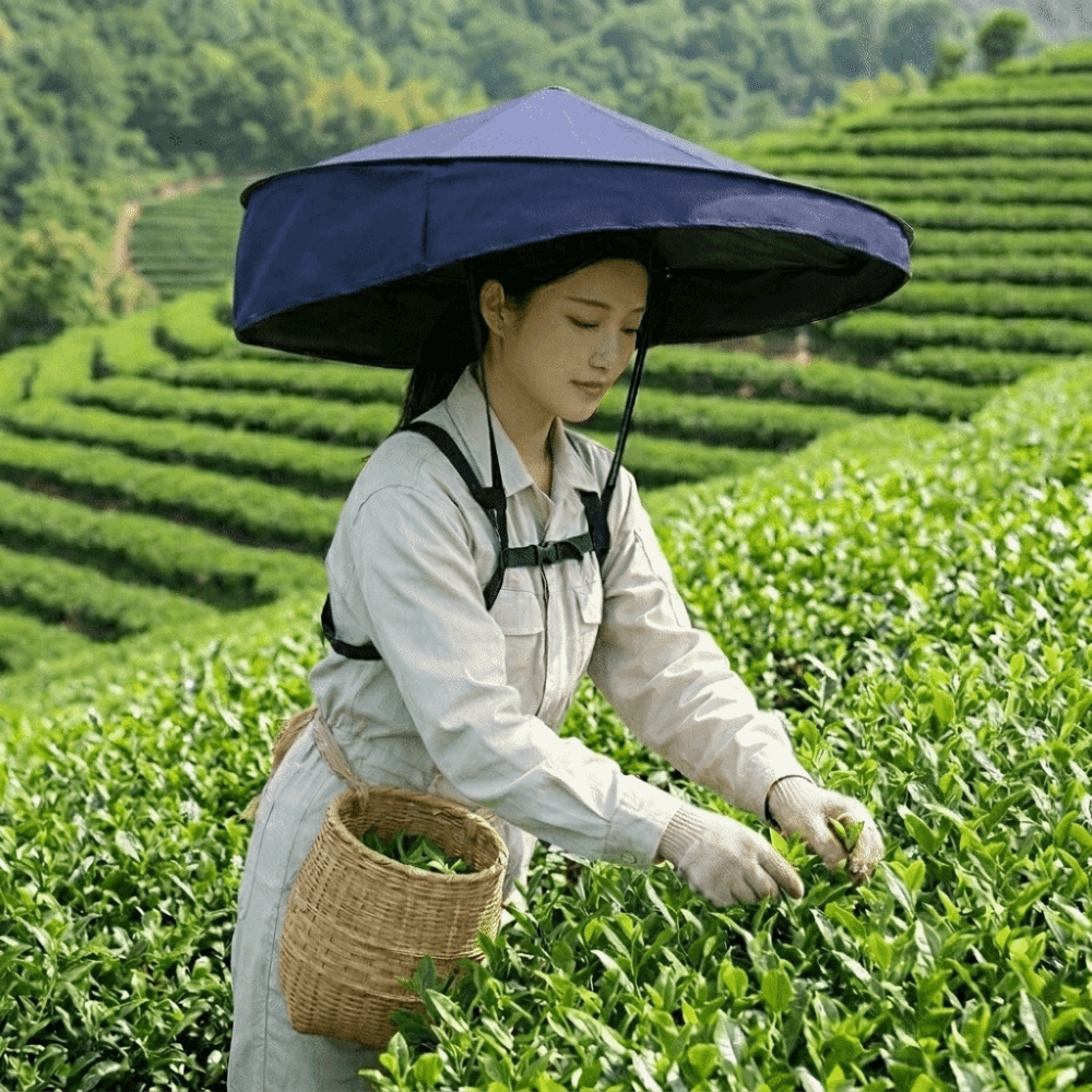 hands free umbrella hat with uv sun protection for fishing, gardening & outdoor adventures
