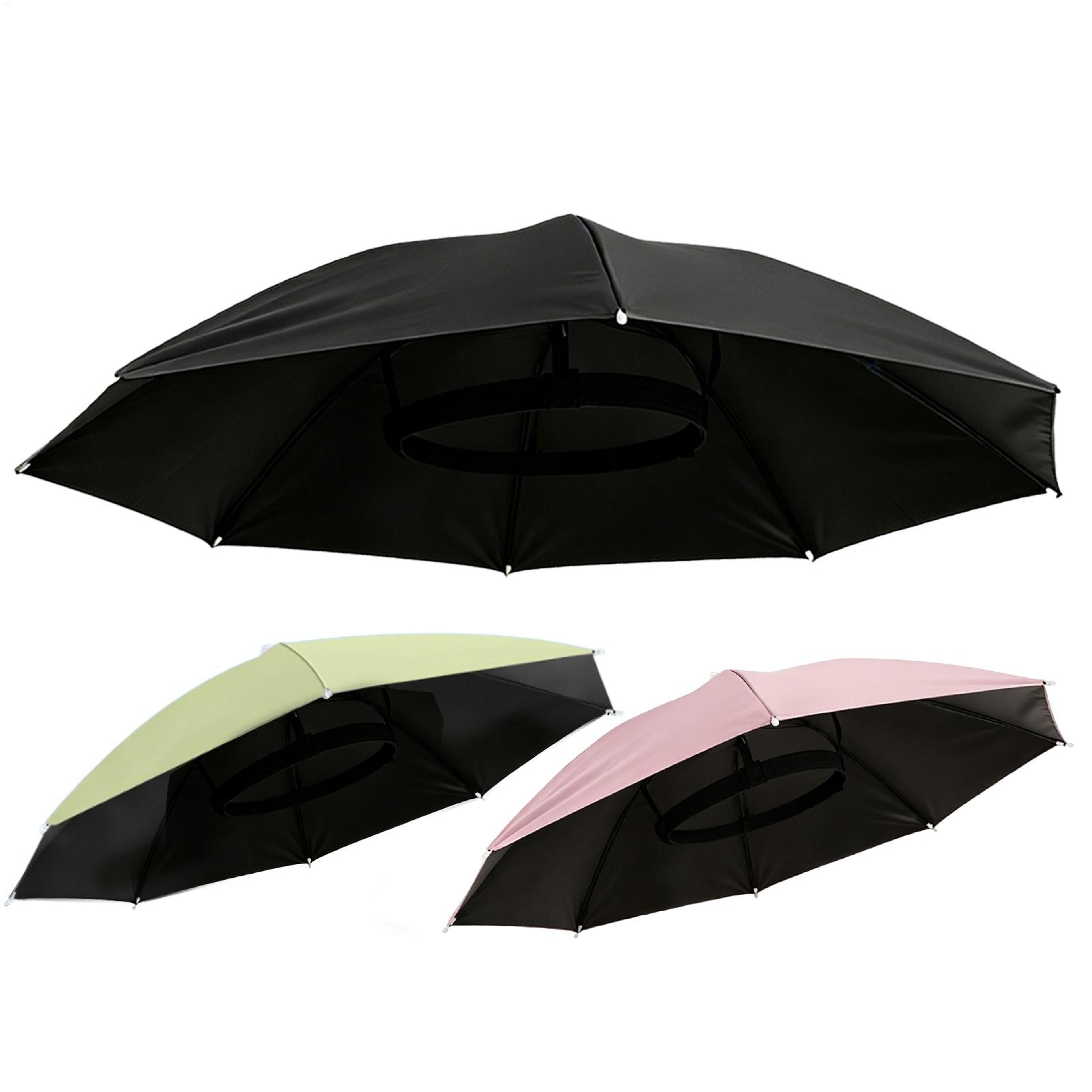 folding umbrella hat hands free waterproof sun hat for fishing, hiking & outdoor adventures