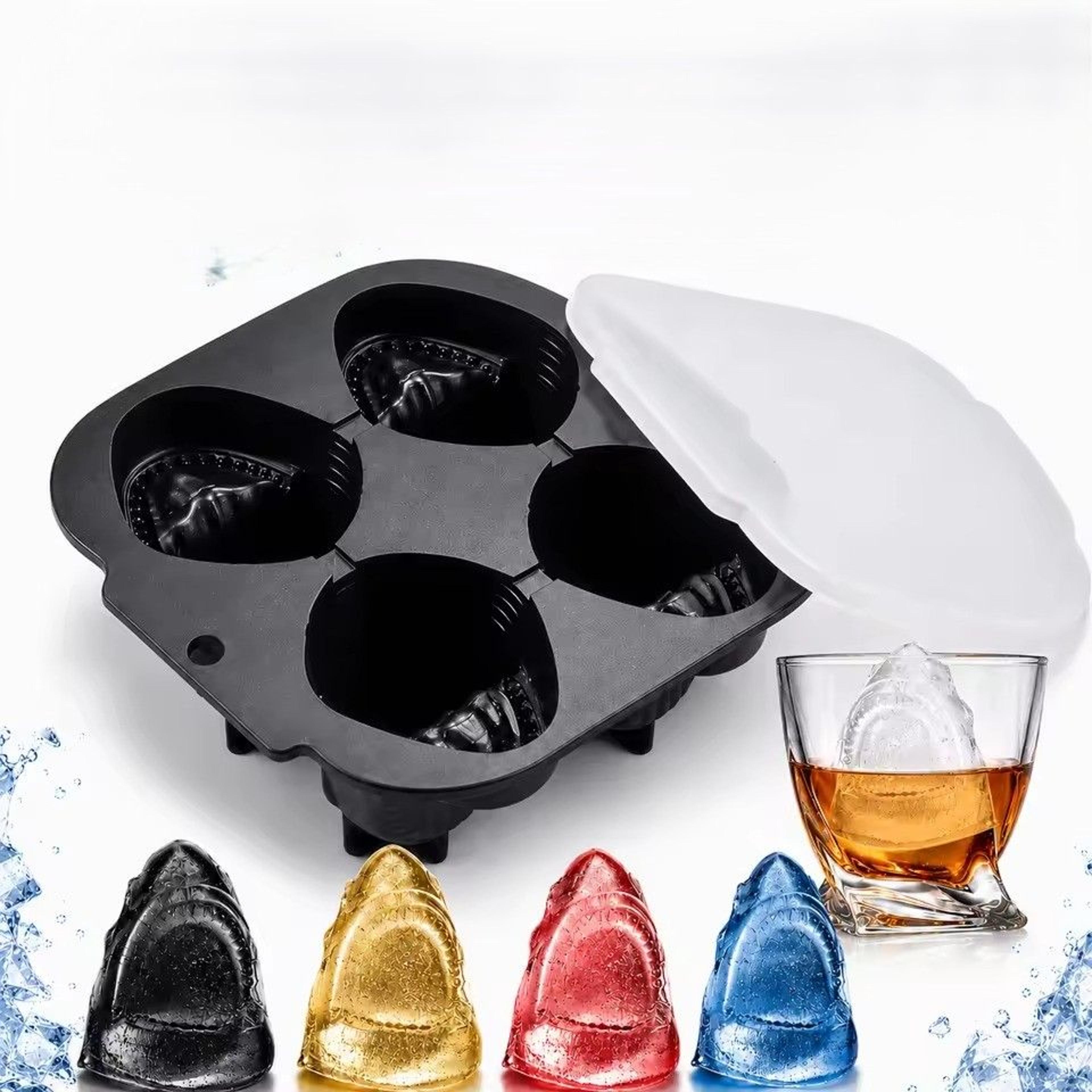 shark ice cube mold silicone ice tray for whiskey cocktails and fun party drinks