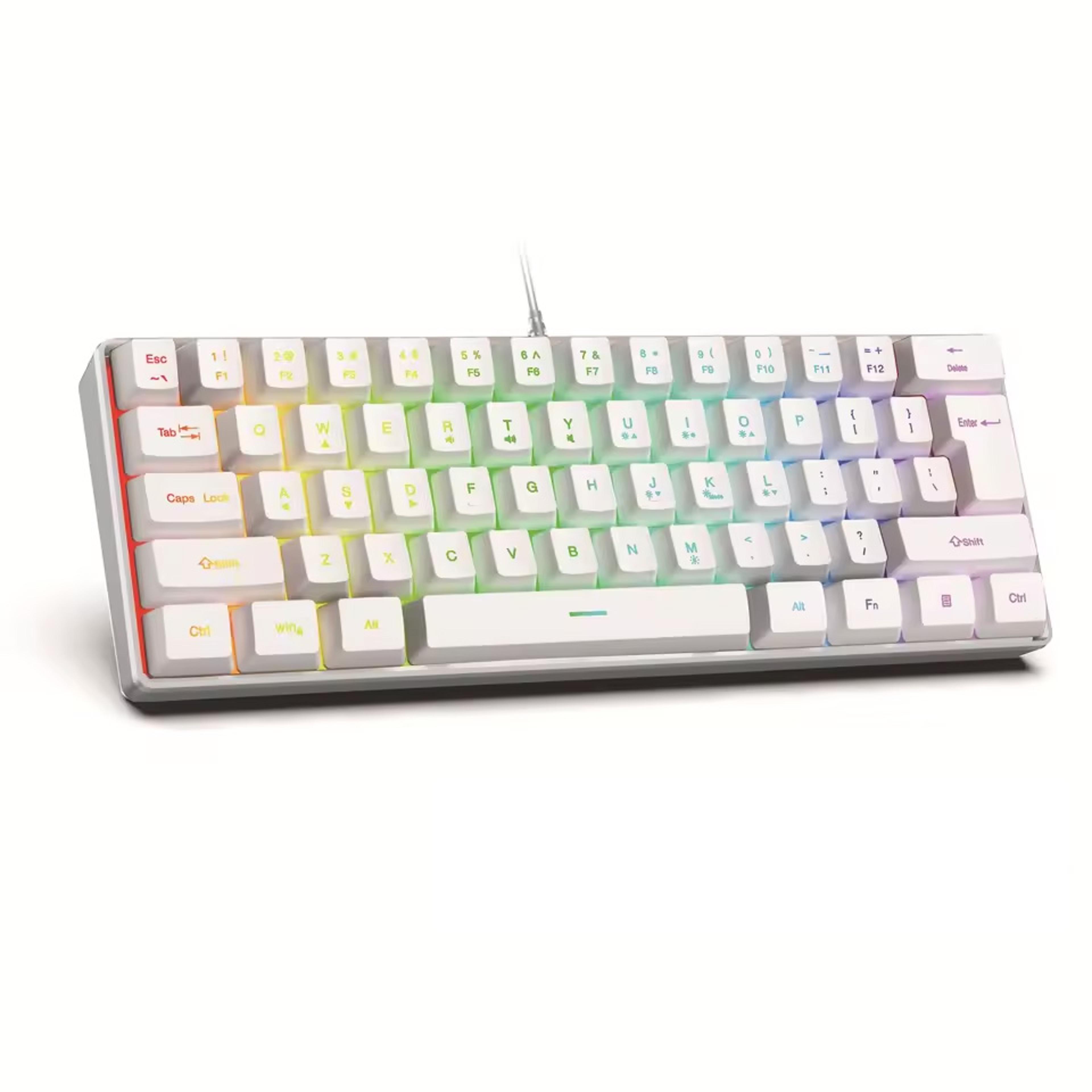 mechanical keyboard with rgb backlight keys wired gaming keyboard red or blue switch