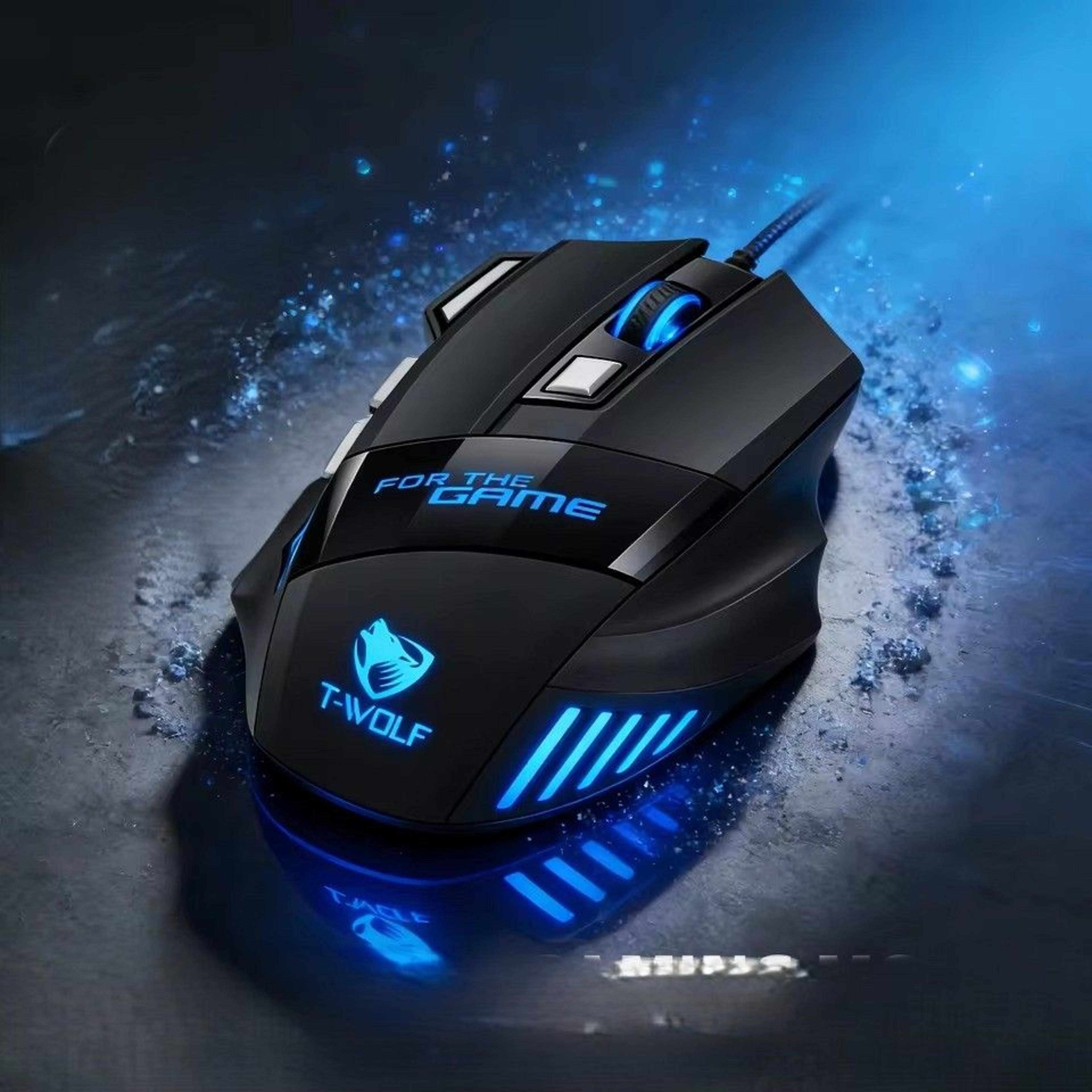 rgb gaming mouse with adjustable dpi, buttons & metal base for pc and laptop