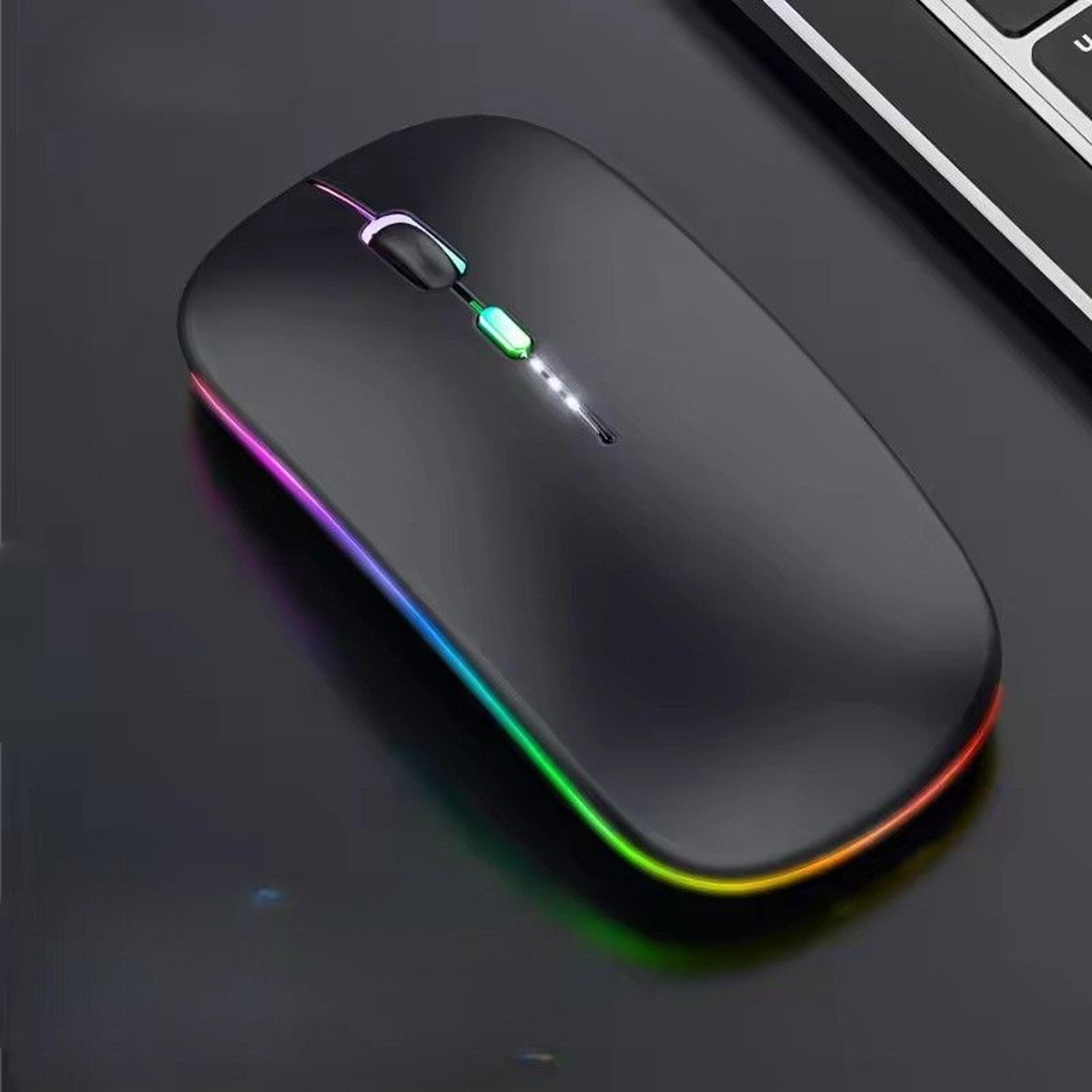 glow sync bluetooth wireless mouse rechargeable rgb mouse for laptop, pc & mac