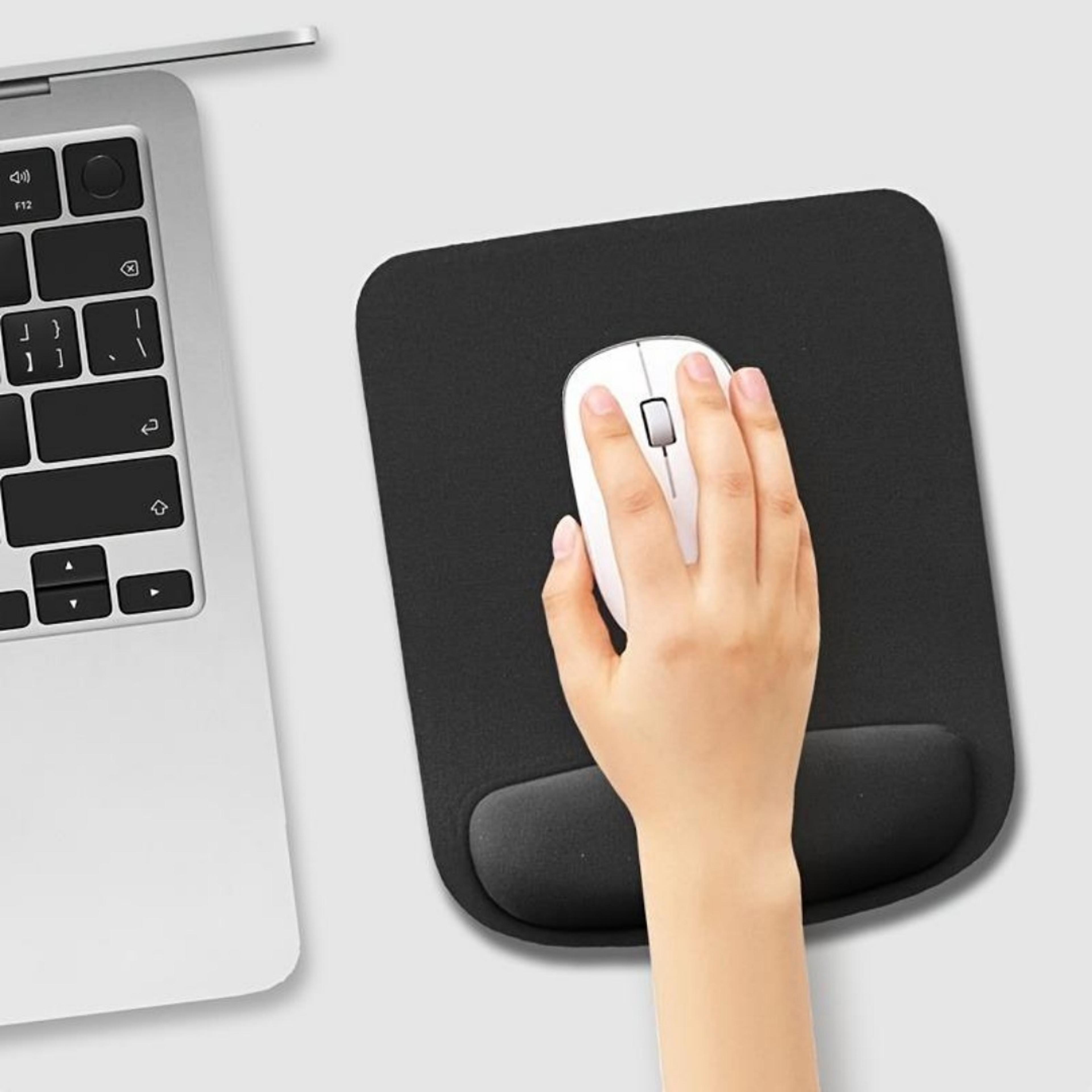 ergonomic mouse pad with wrist support memory foam rest for office, gaming & everyday comfort