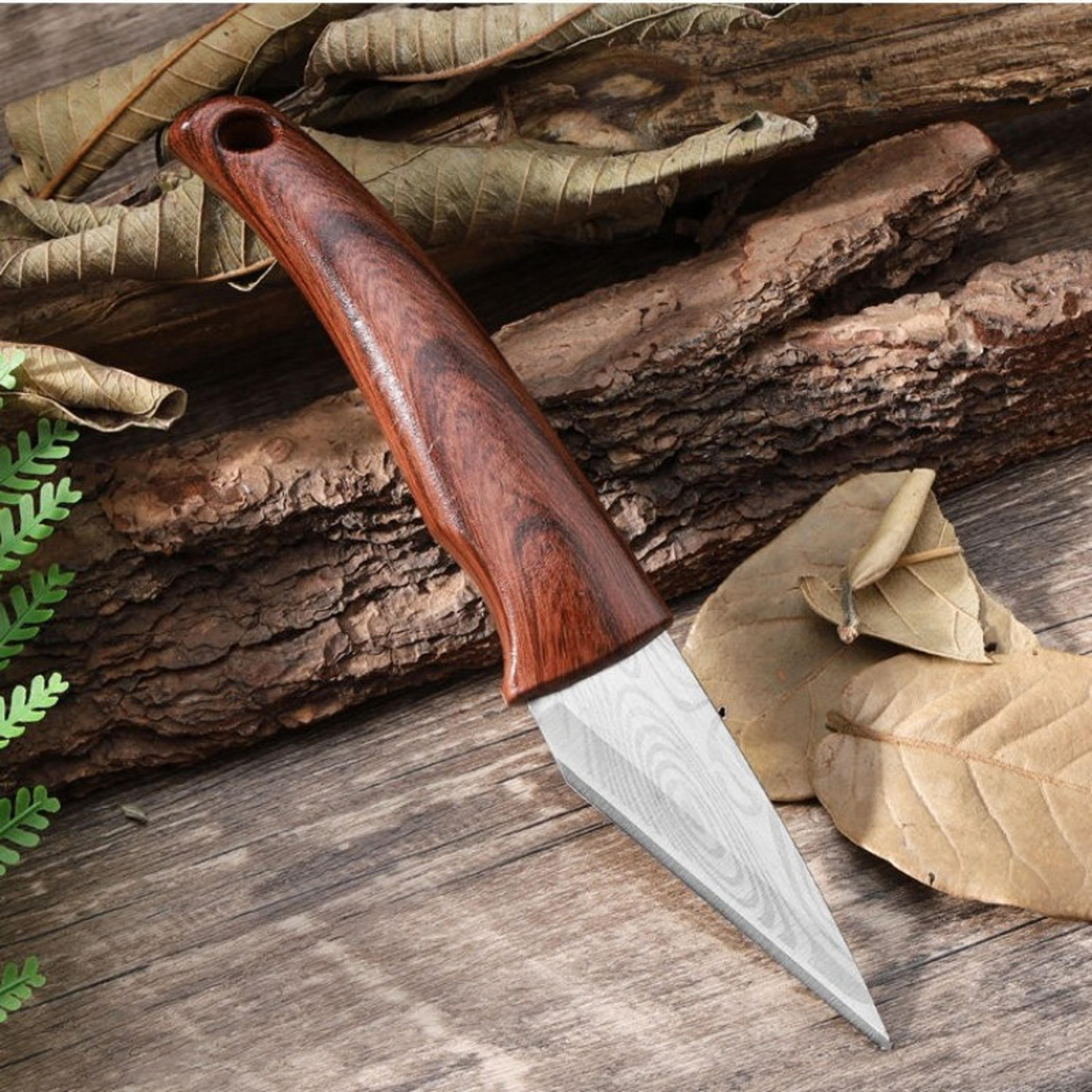 premium grafting knife with wooden handle & leather sheath precision garden grafting tool