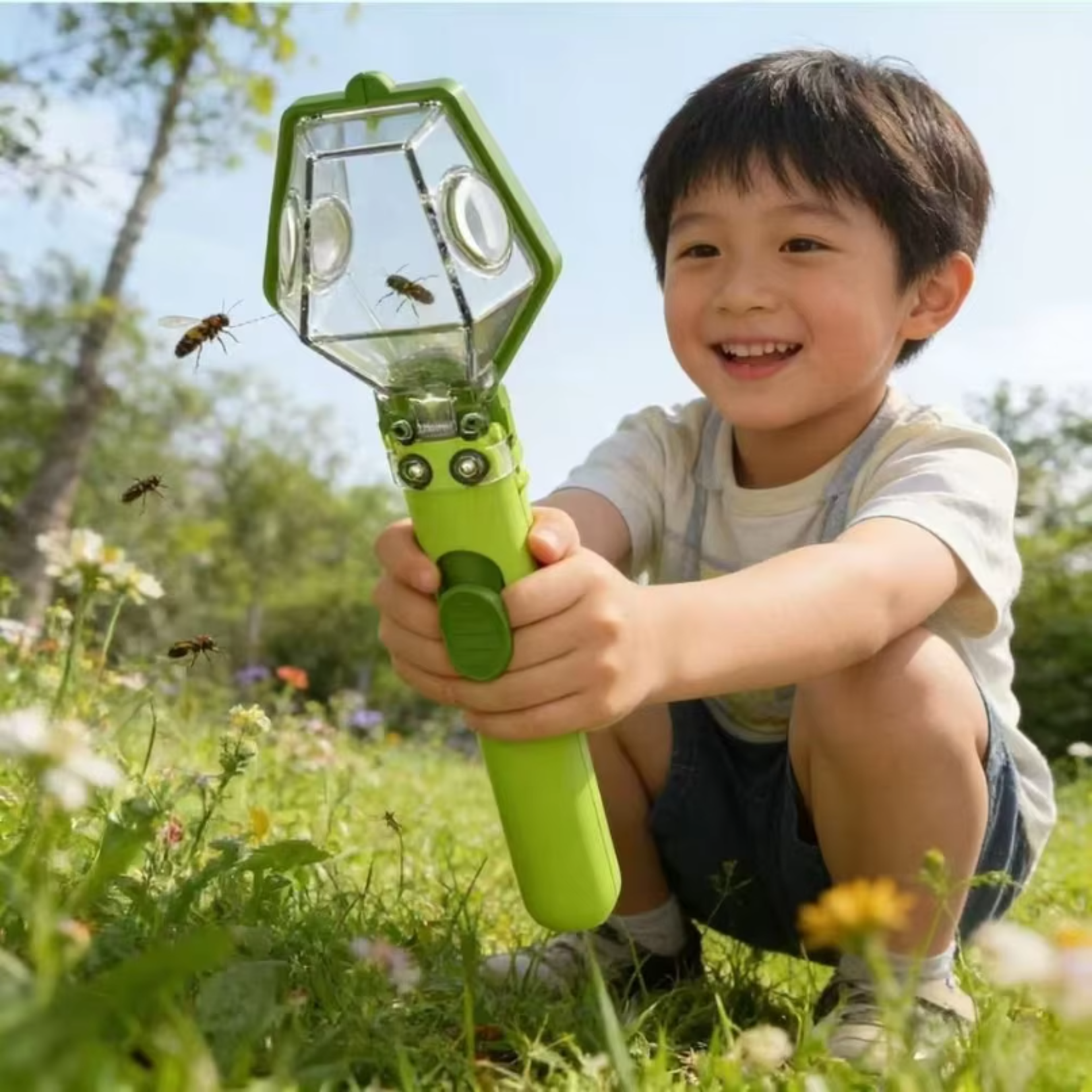 portable bug catcher & transparent bug observation box with safe release for kids and home