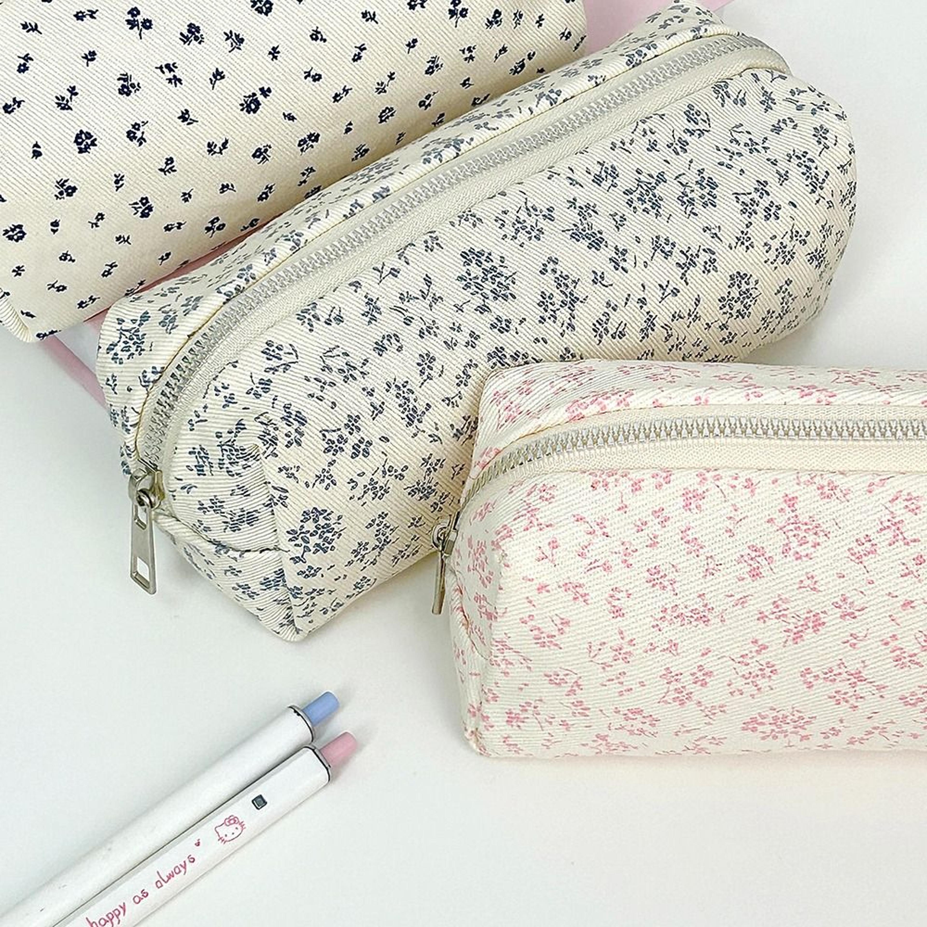 bloomcarry floral pencil case with large capacity pencil case design for back to school backpack