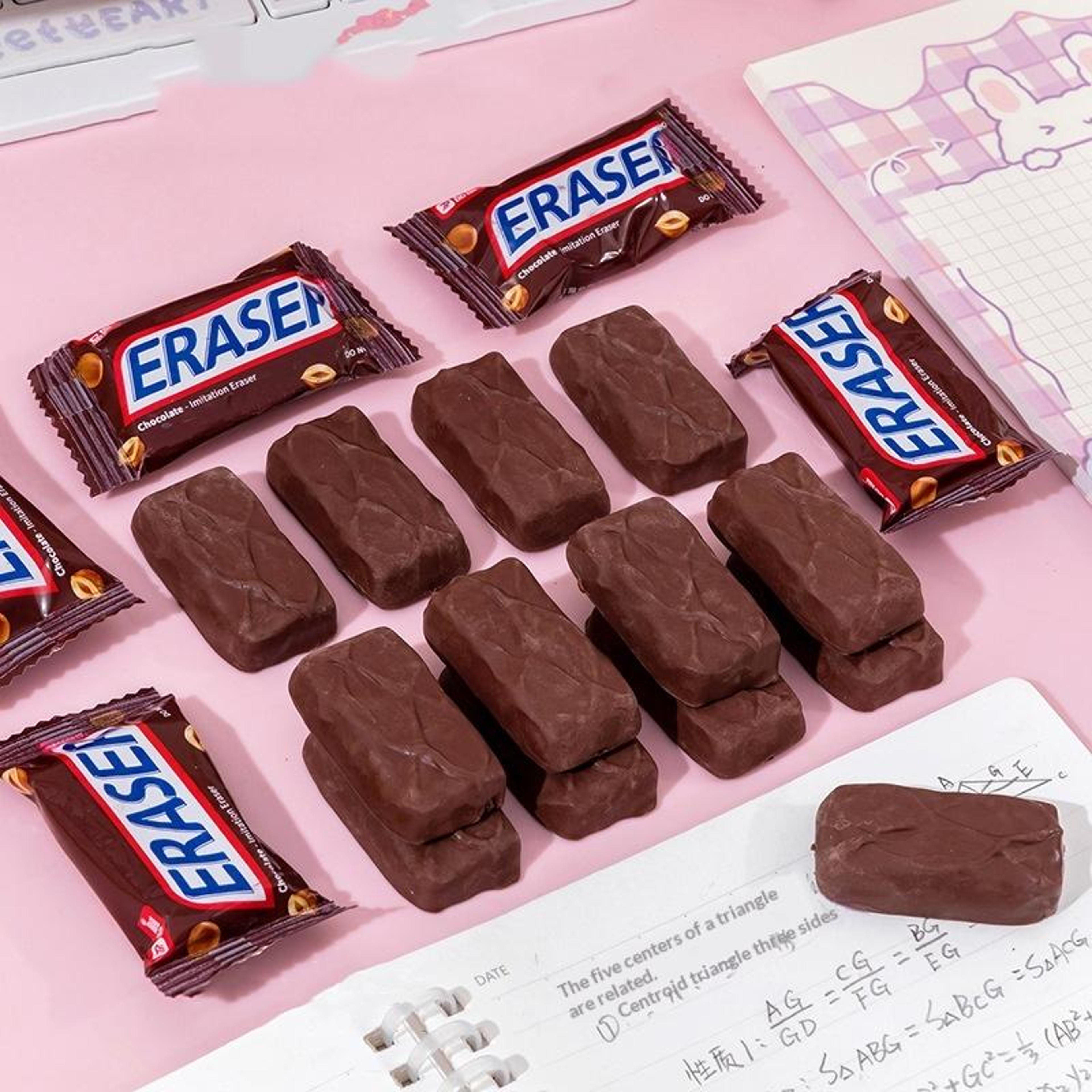 creative chocolate shaped eraser for kids with back to school backpack school stationery gift set