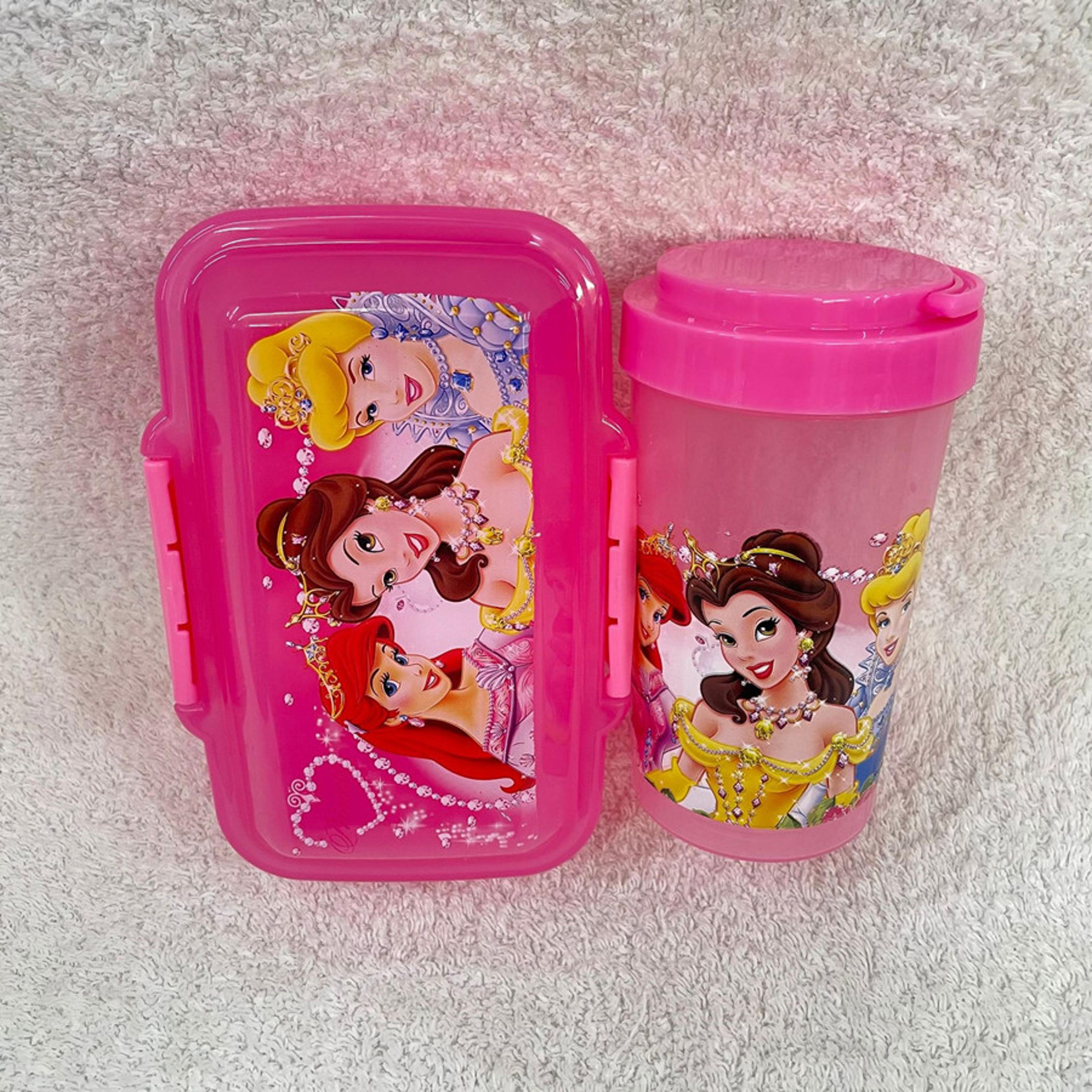 snow princess anime lunch box with bottle & spoon for kids back to school backpack essentials
