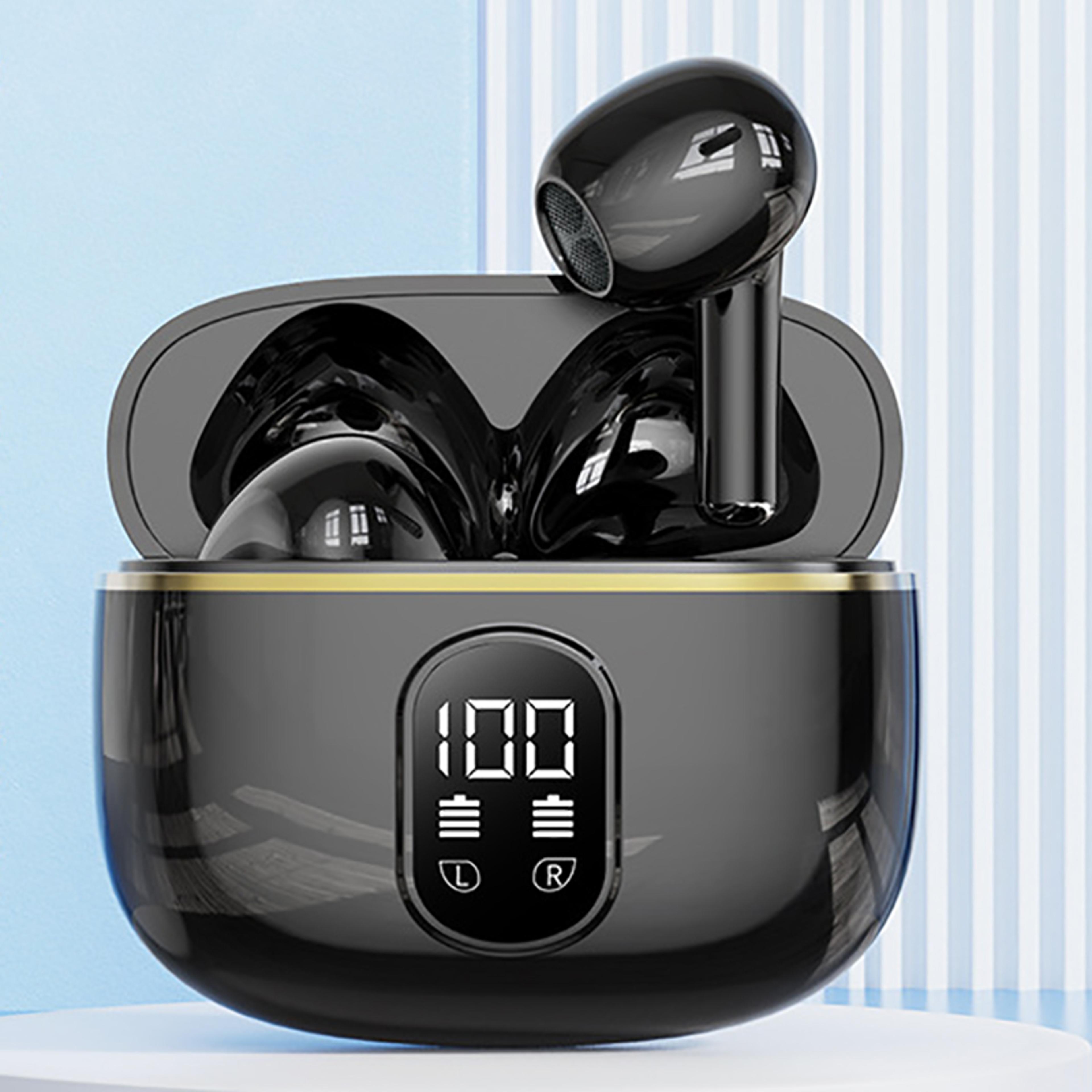 plus bluetooth earbuds with hifi stereo sound & wireless charging case