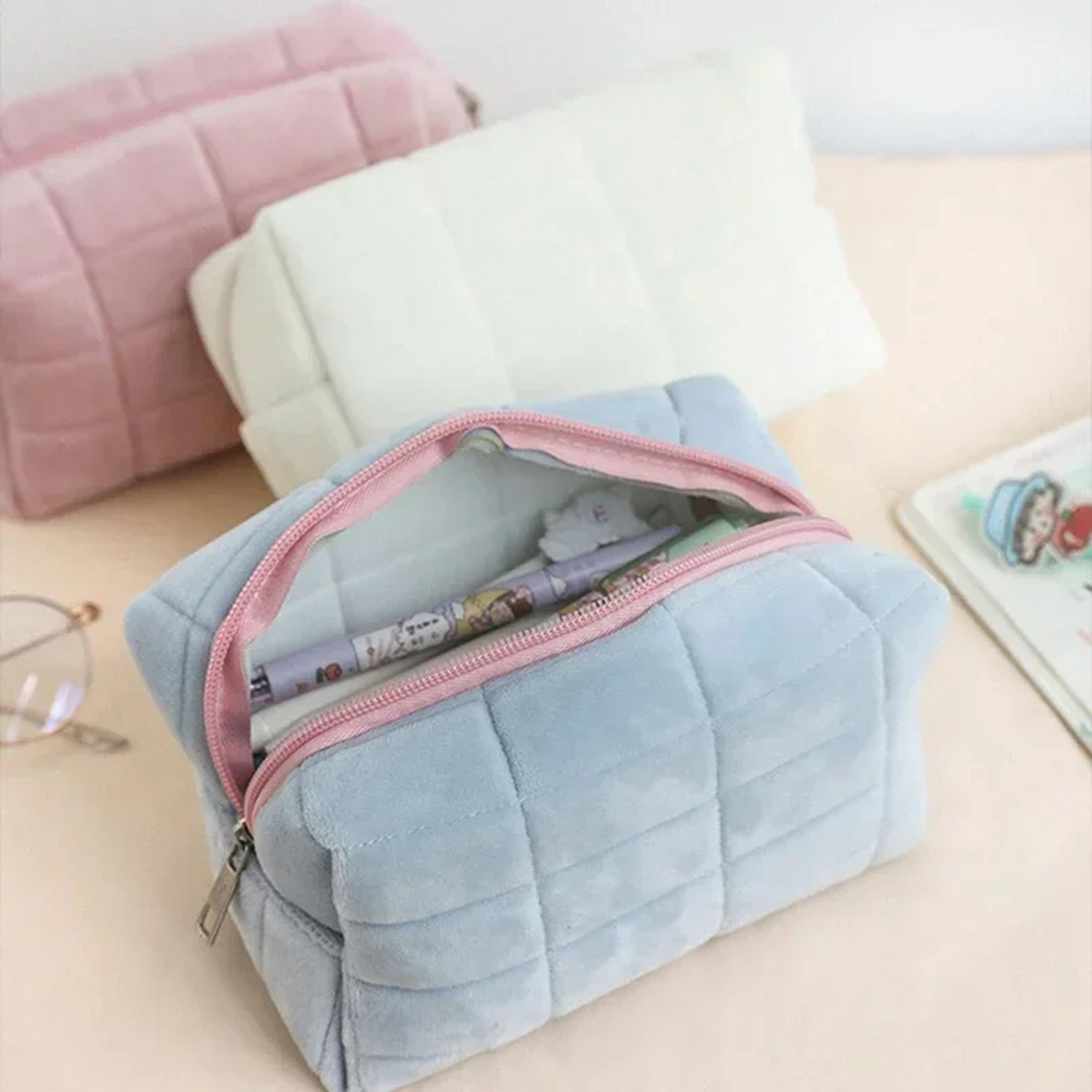 pillow shape cute pencil case for back to school large capacity kawaii stationery pouch