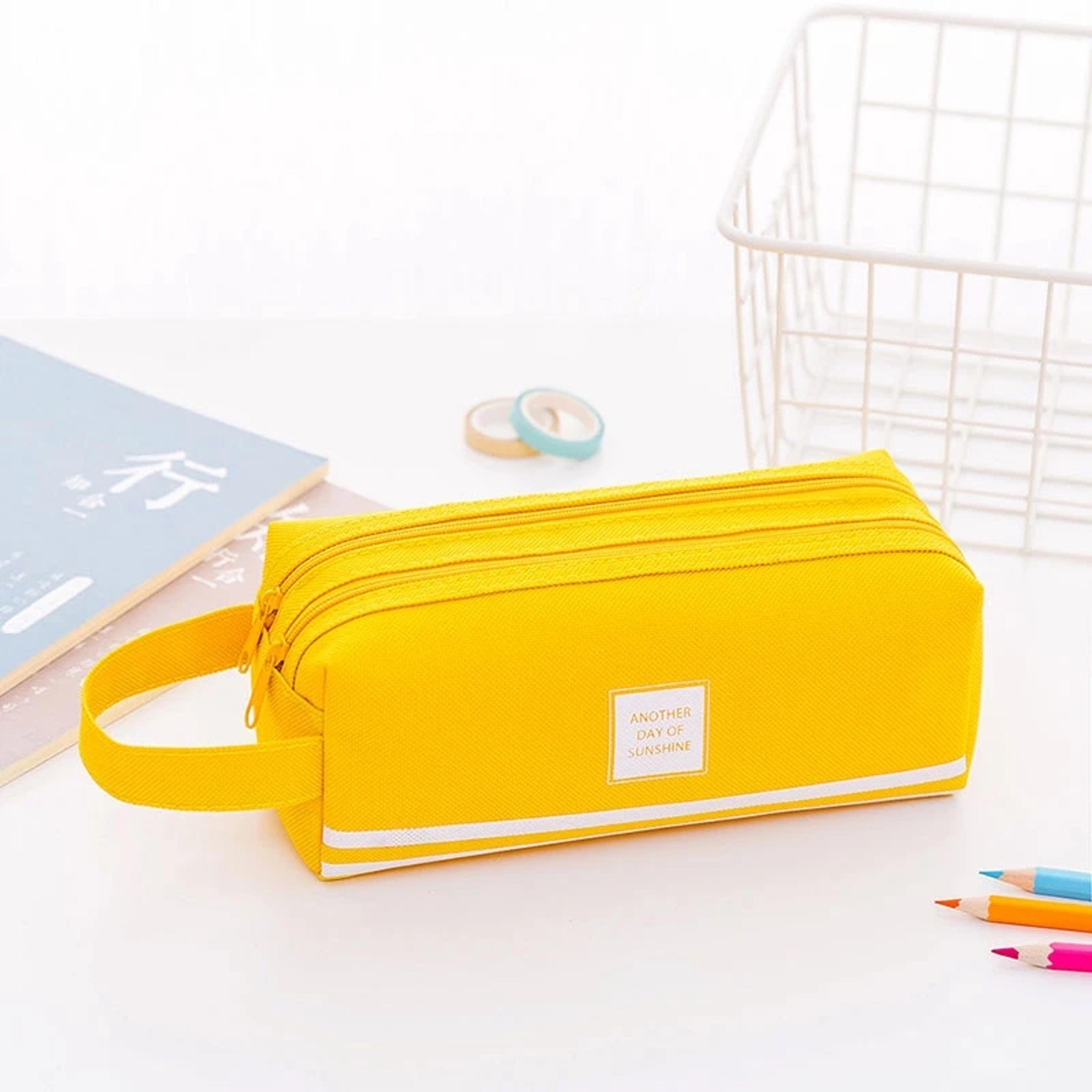 large capacity double layer pencil case for back to school oxford cloth portable stationery organizers