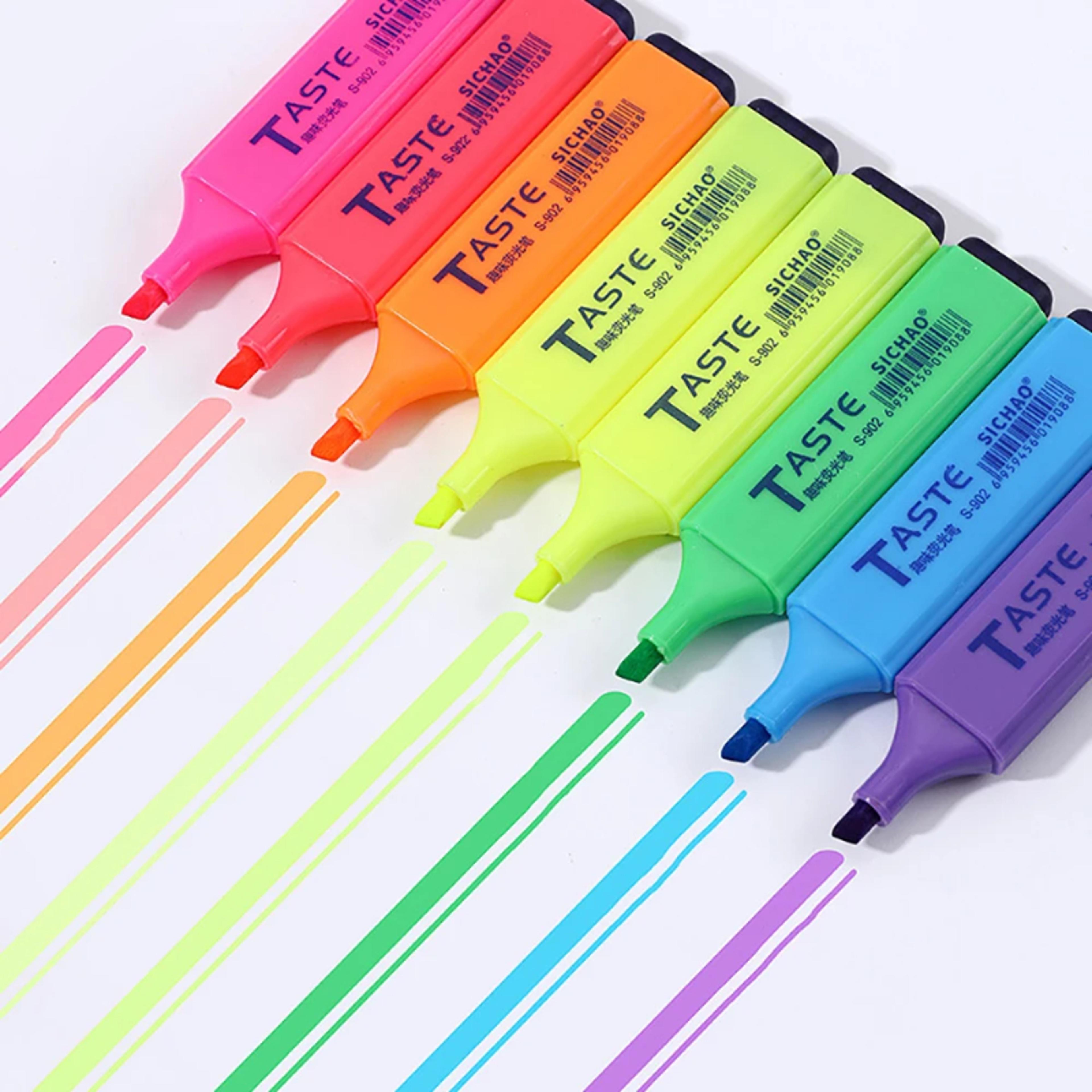 pastel highlighters pack back to school smudge proof study marker pens