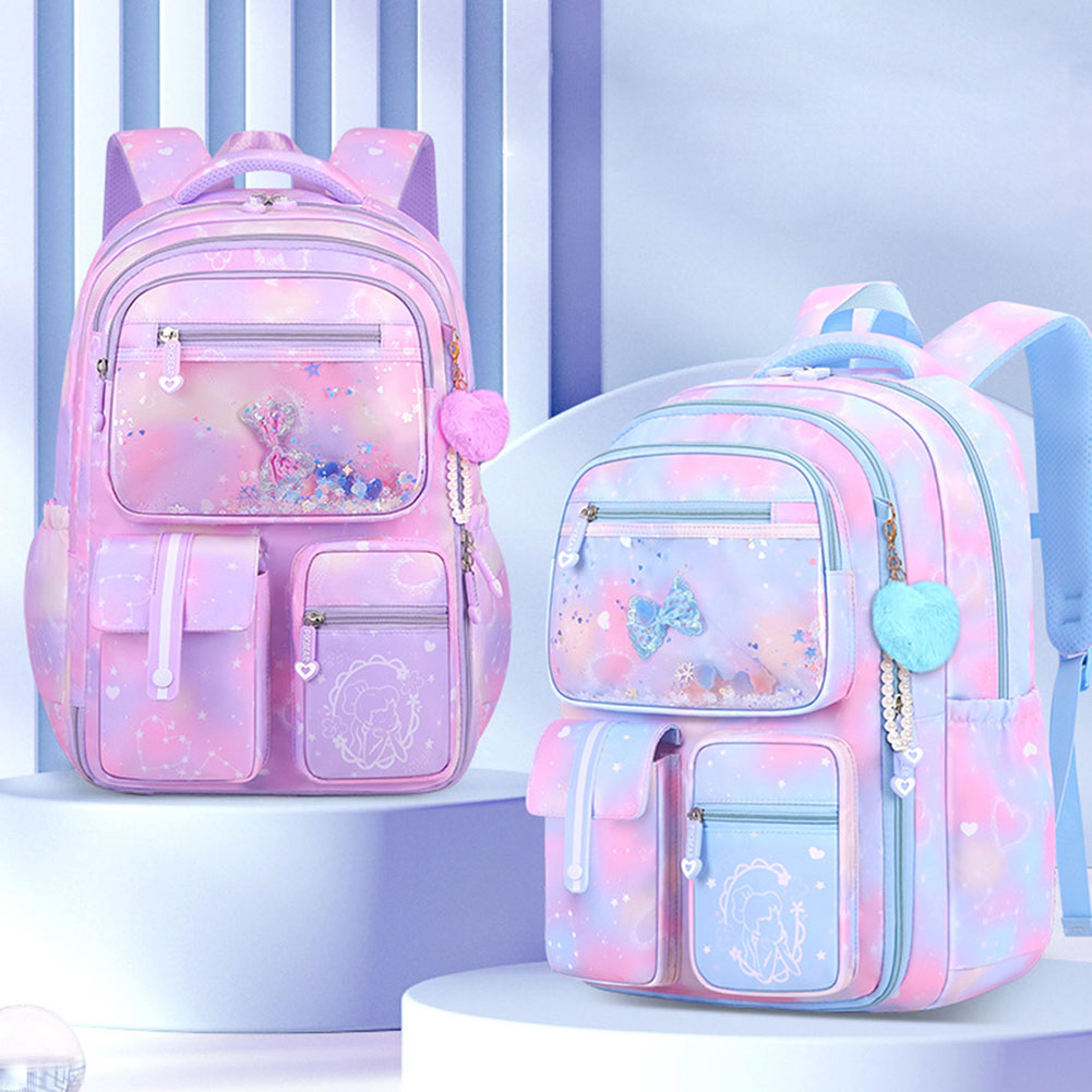 kawaii school backpack for girls back to school waterproof large capacity college bookbag