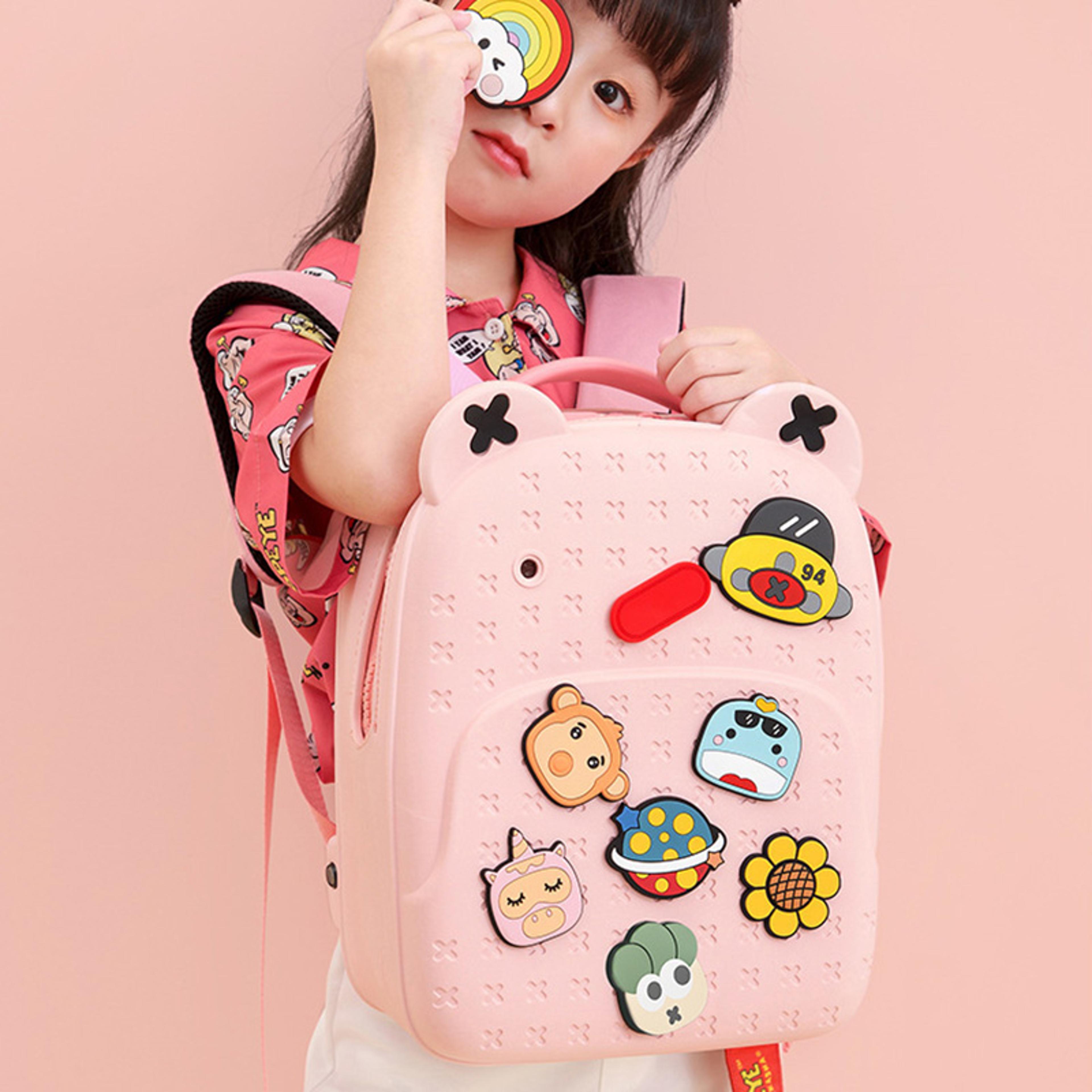cute cartoon kindergarten backpack back to school waterproof kids school bag with diy kawaii design