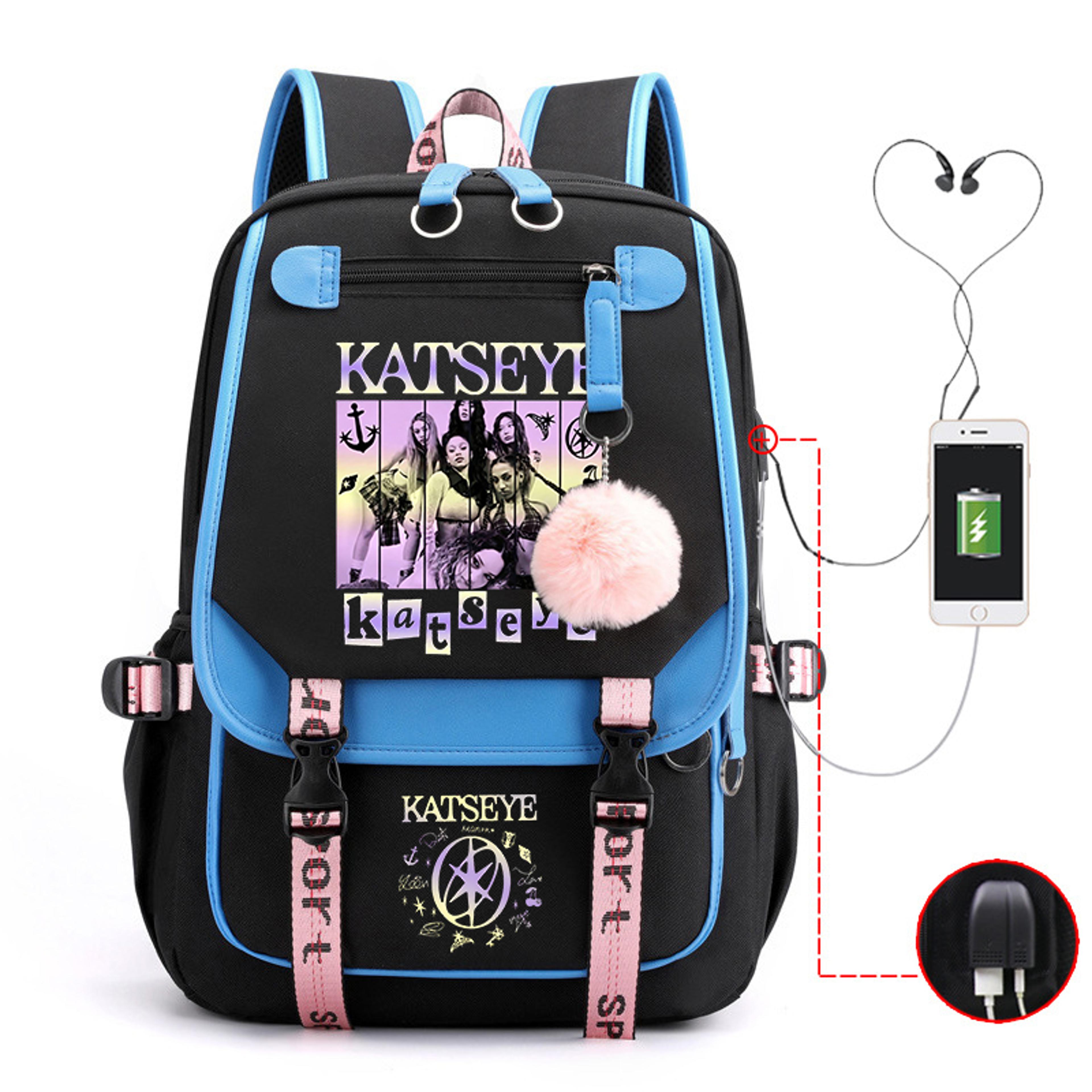 print harajuku backpack for back to school laptop school travel bag