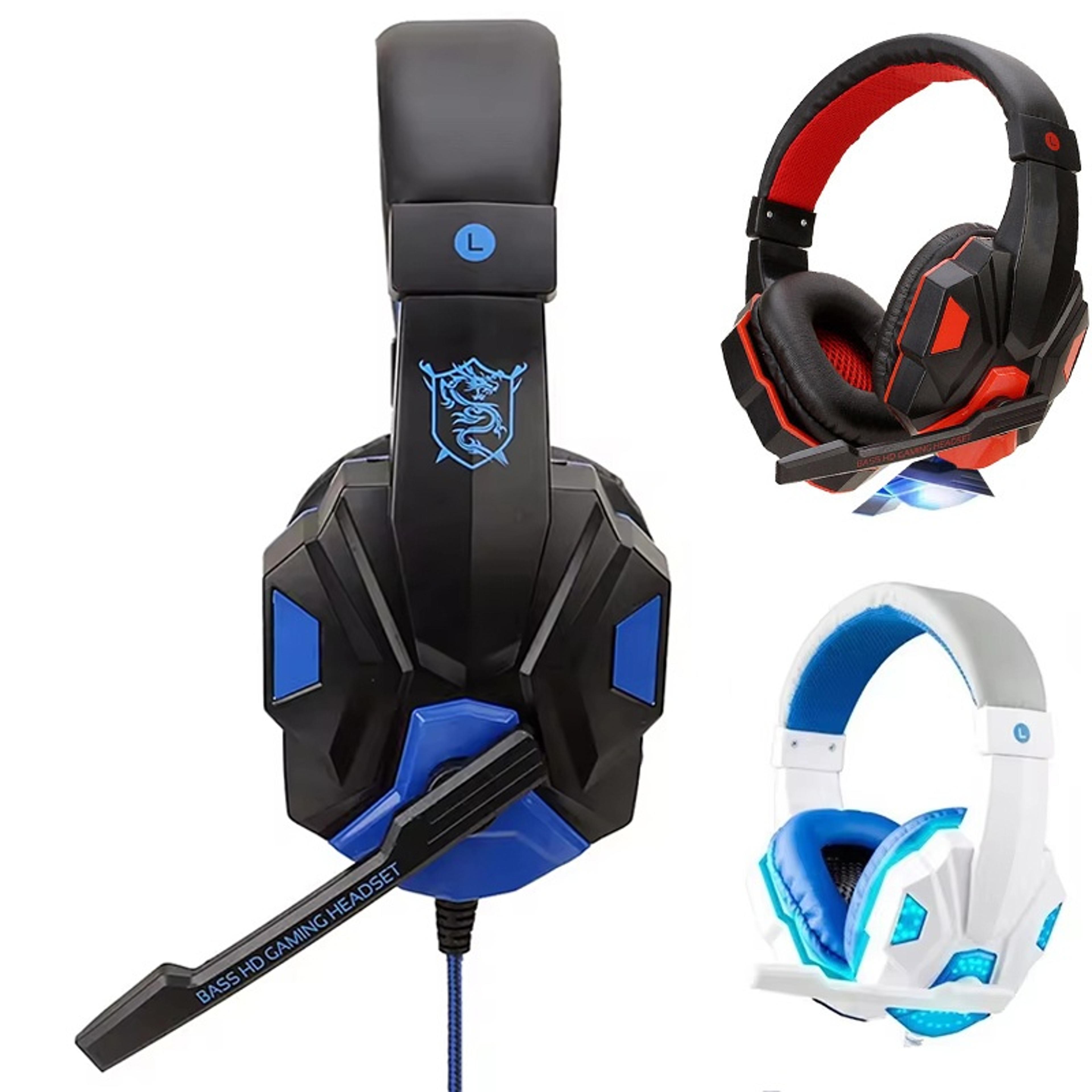 pro sound wired gaming headset with microphone for pc xbox led backlit gaming headphones