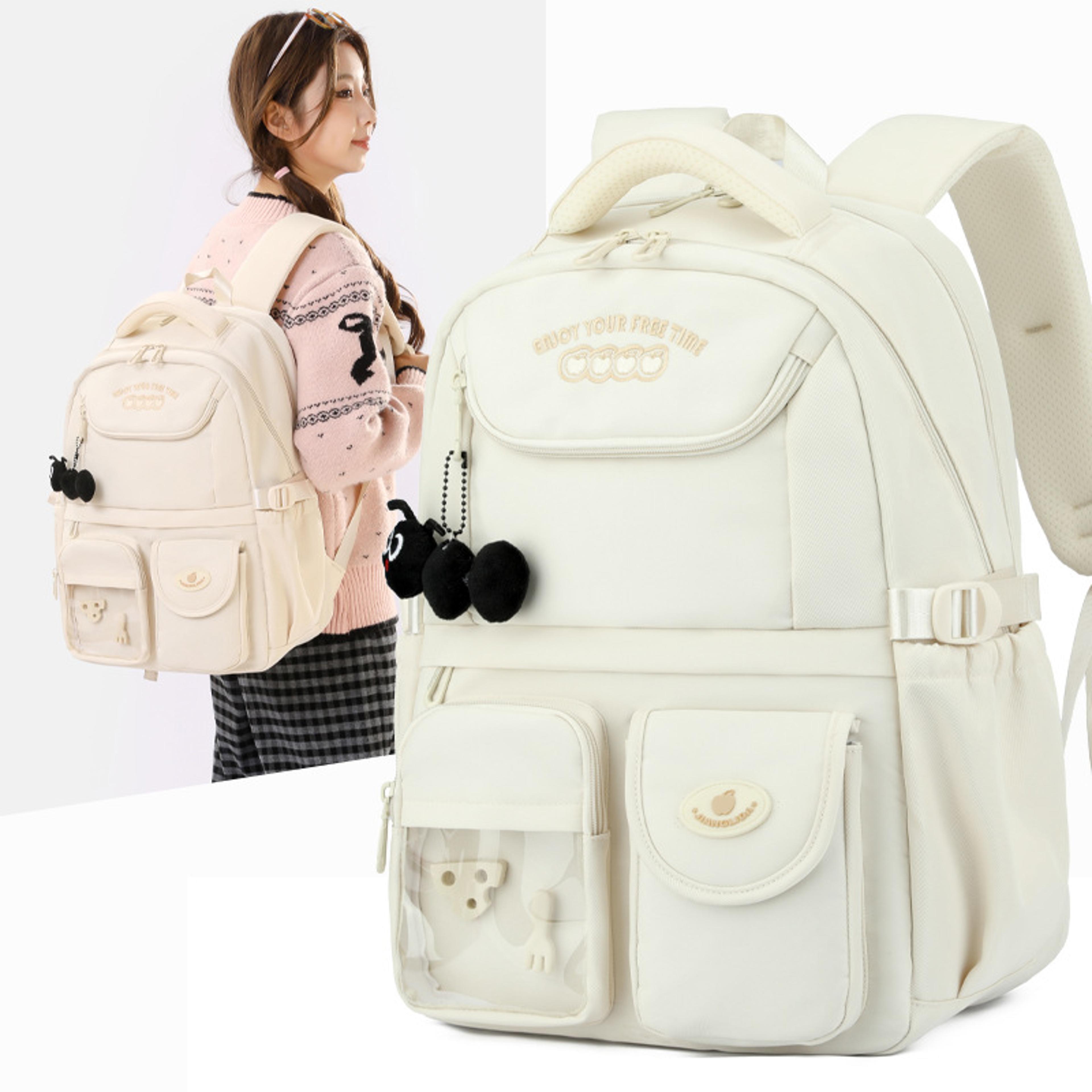 stylish school backpack for girls with laptop compartment back to school backpack waterproof travel book bag