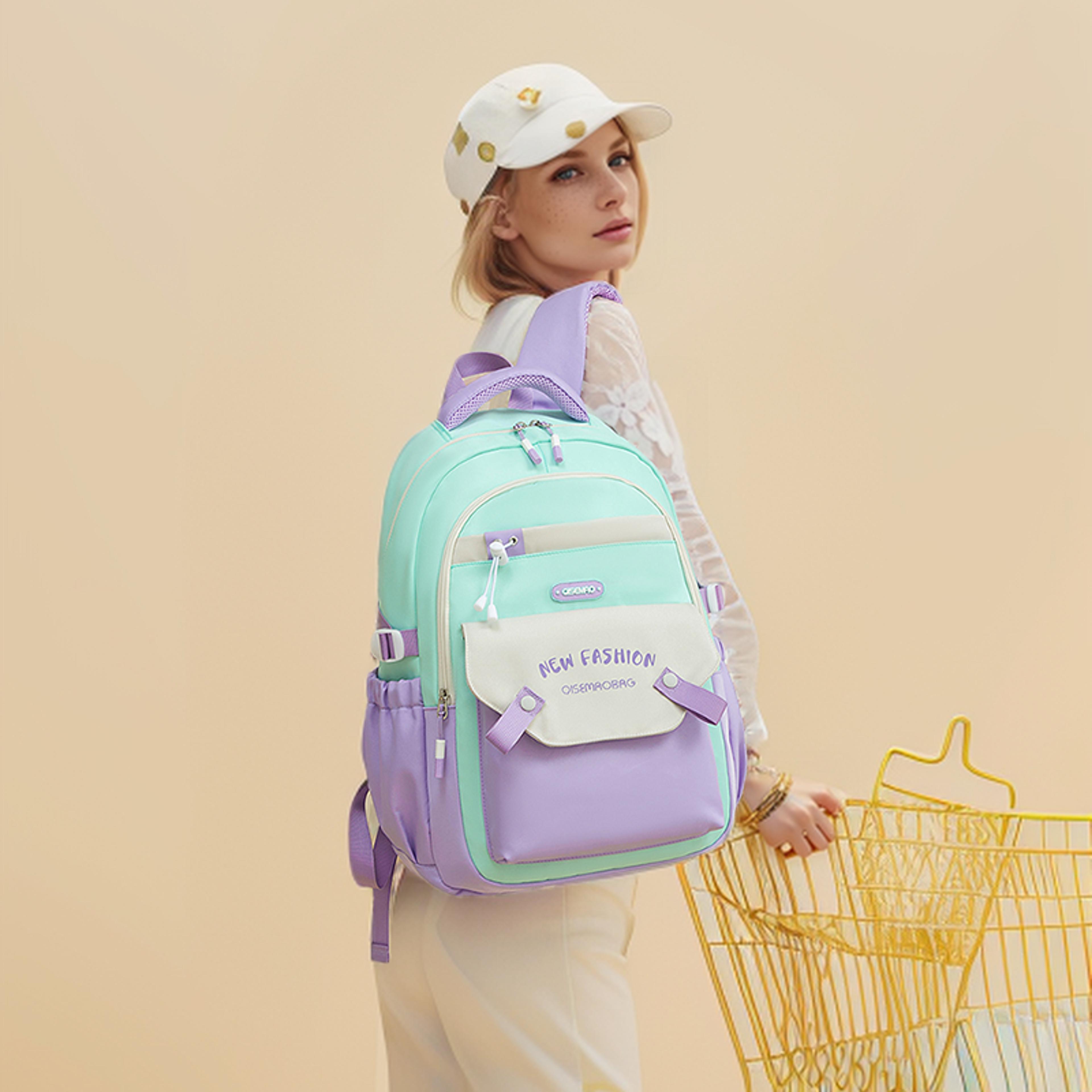 elegant girls school backpack with large capacity, back to school backpack for elementary & middle school