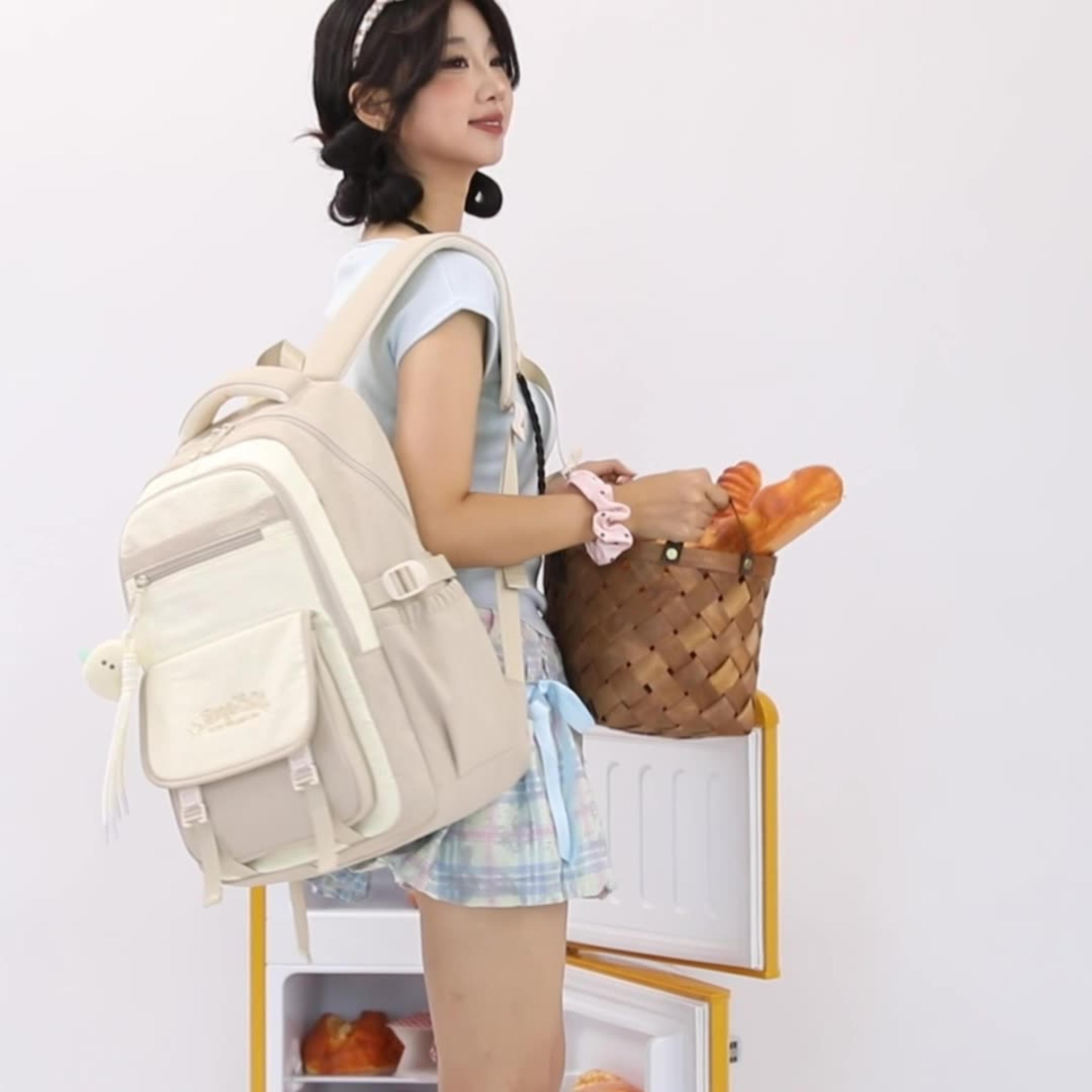 fashion girls school backpack with cute print, back to school backpack for kids & teens travel bookbag