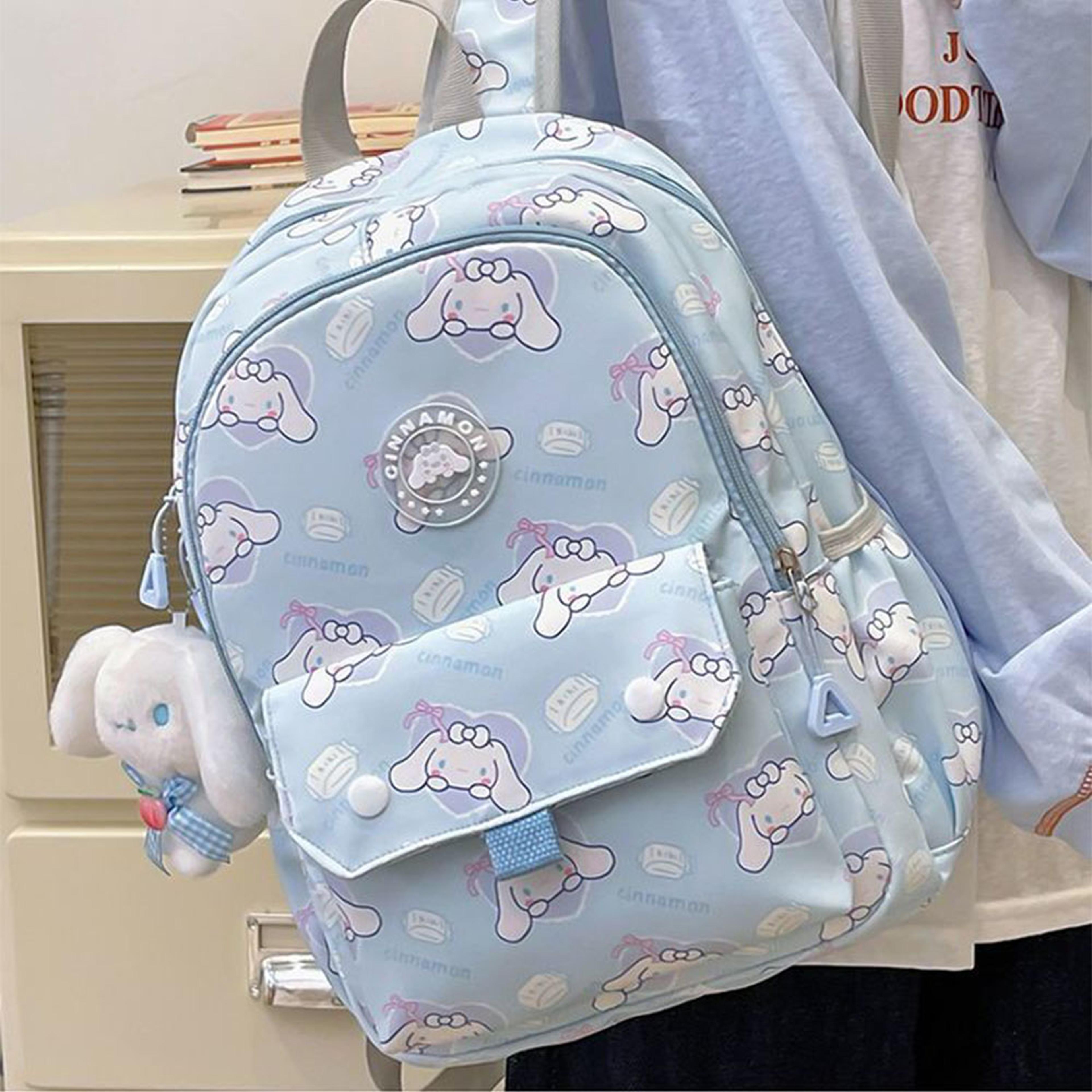 cute sanrio back to school backpack hello kitty & cinnamoroll waterproof multi pocket school travel backpacks
