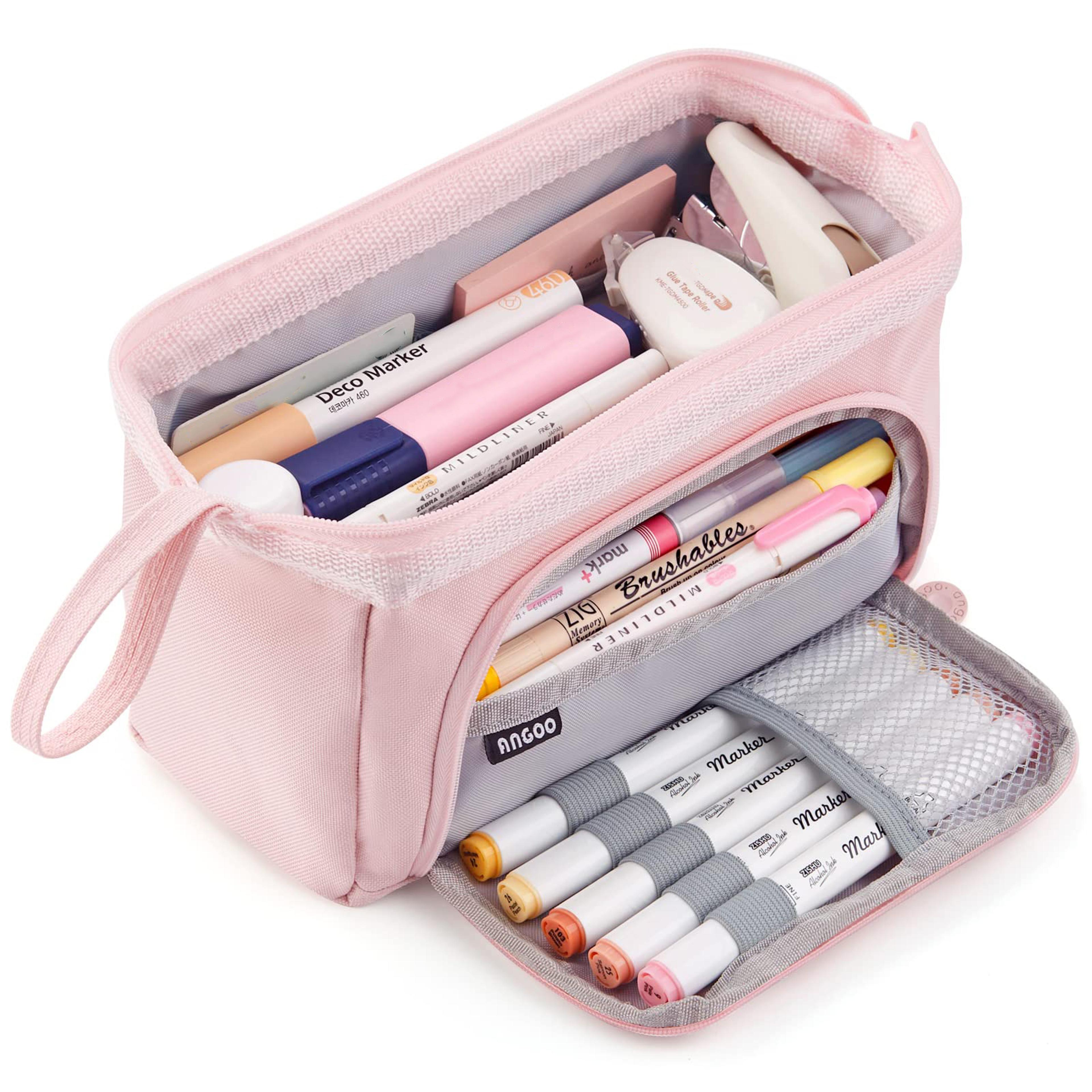 large capacity pencil case for students cute pen organizer pouch with spacious storage