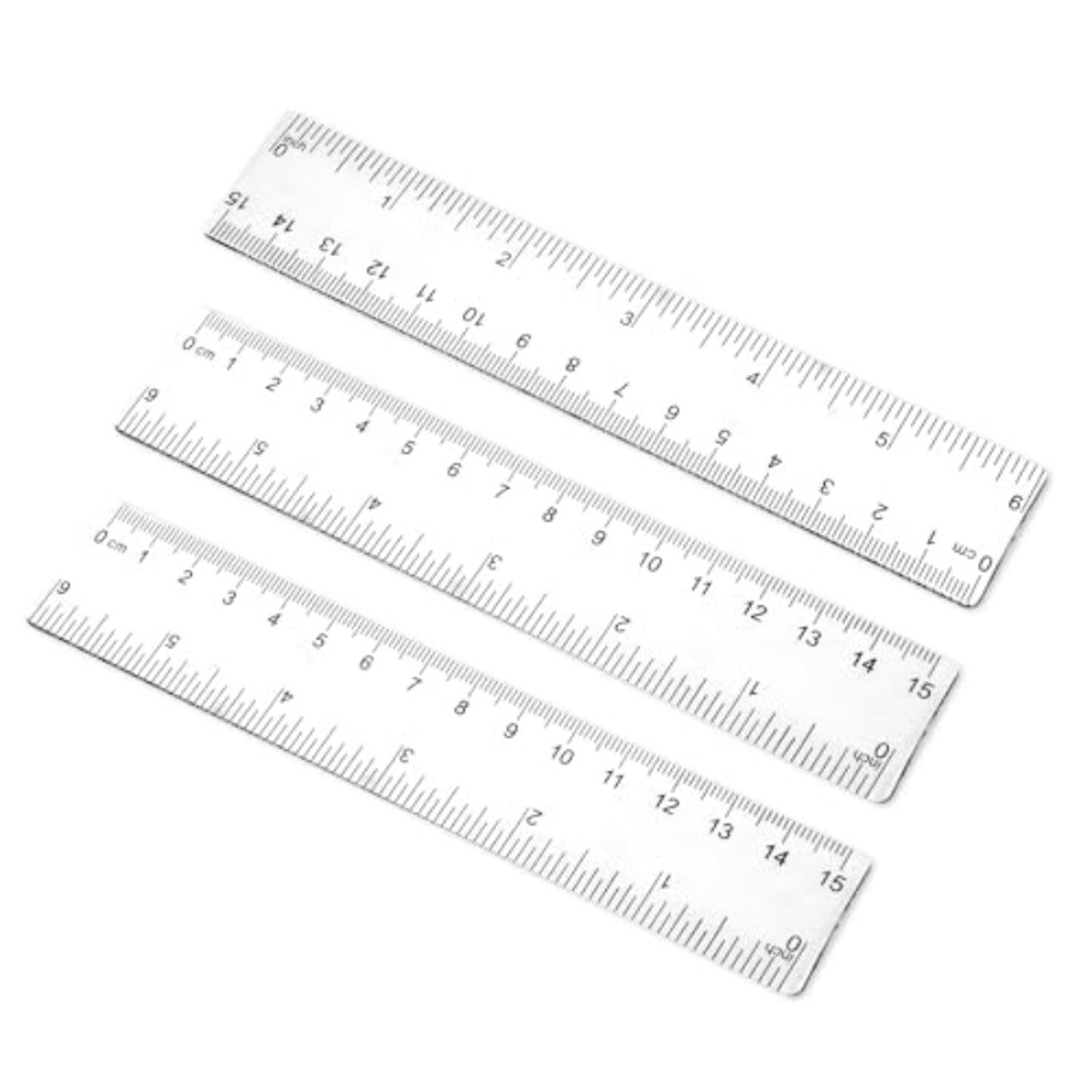 clear ruler set pack metric measuring tool for student desk and back to school