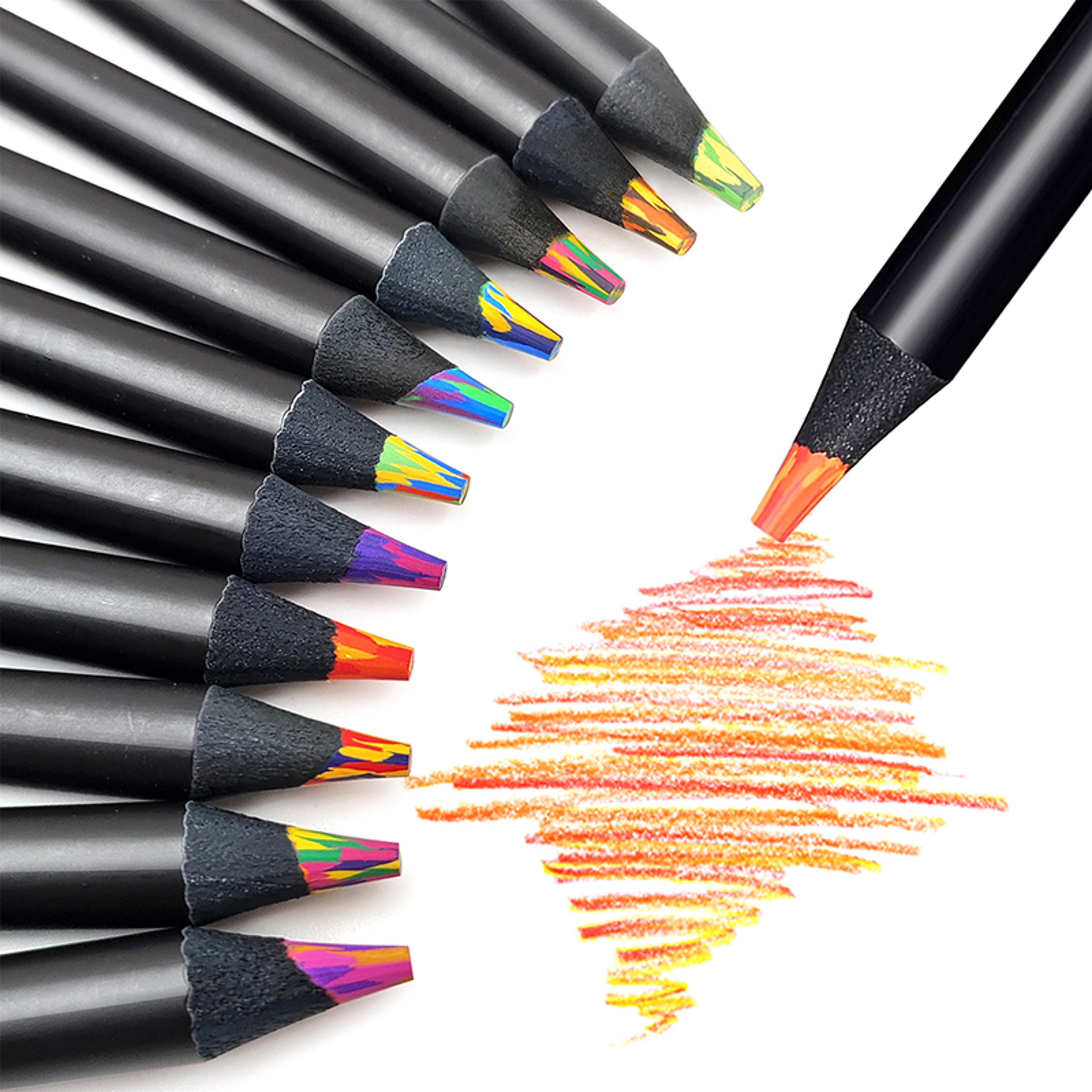 gradient rainbow colored pencils for back to school