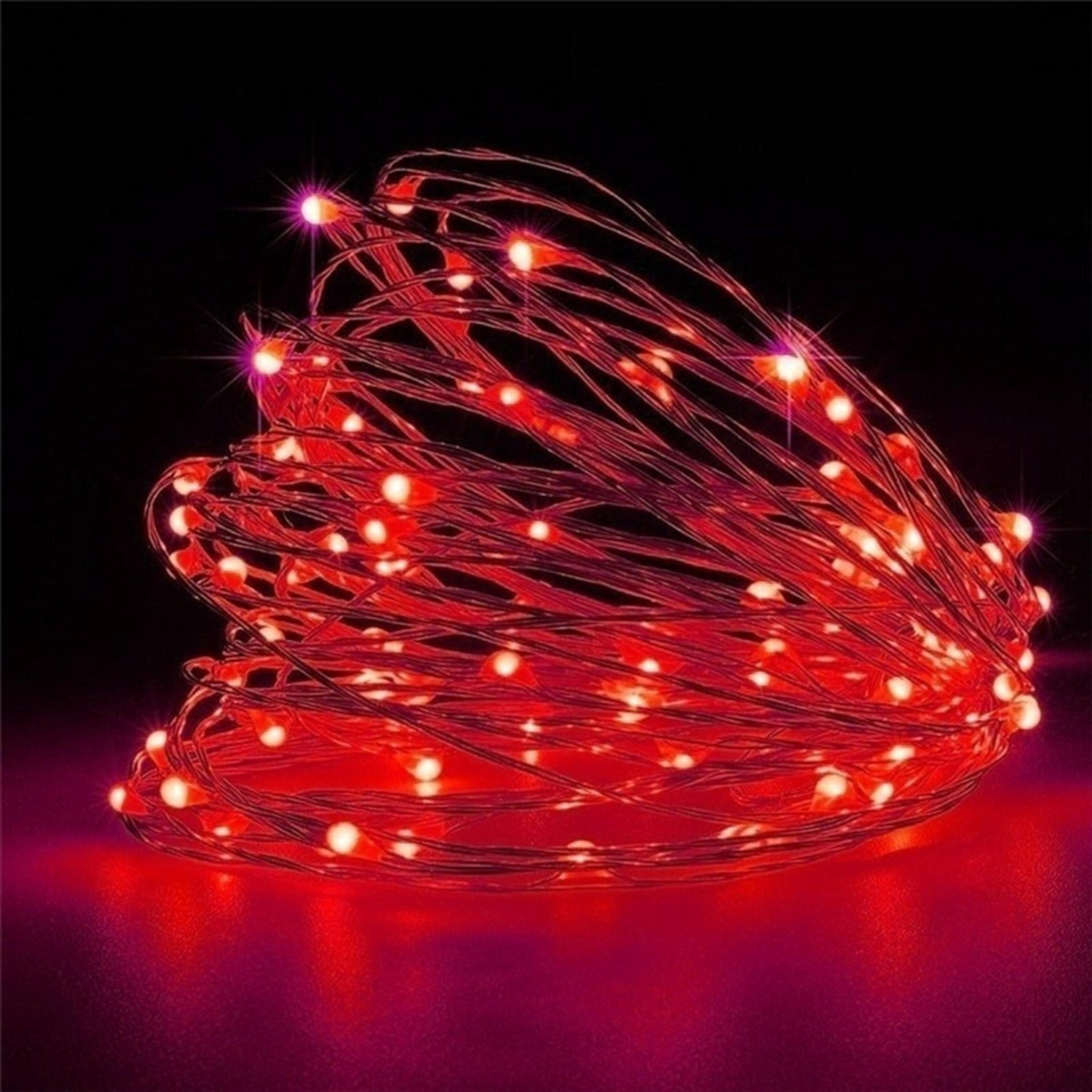 led fairy lights battery operated copper wire string lights for bedroom, party & christmas decor