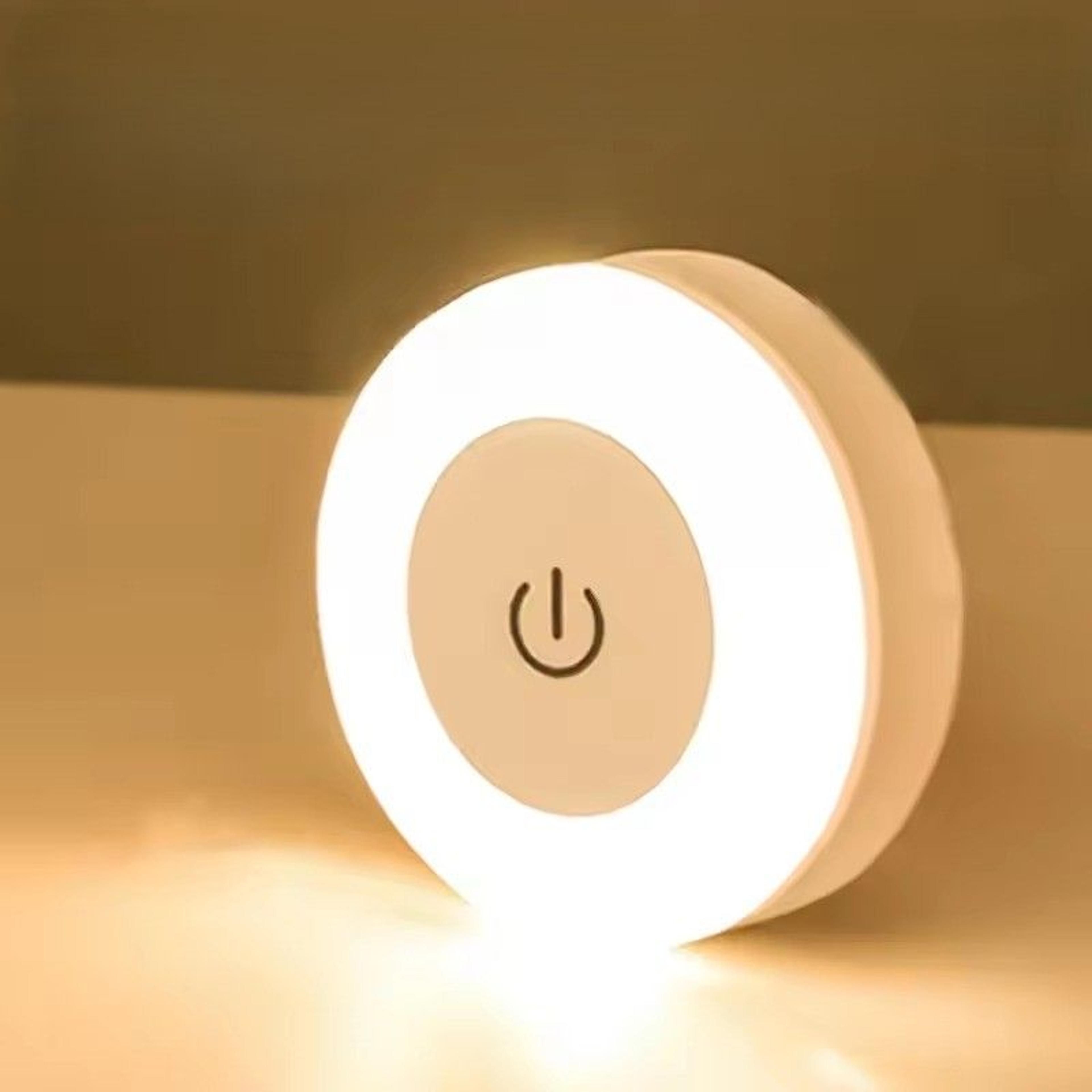 glow snap rechargeable night light magnetic touch led lamp for bedroom, kitchen & closet